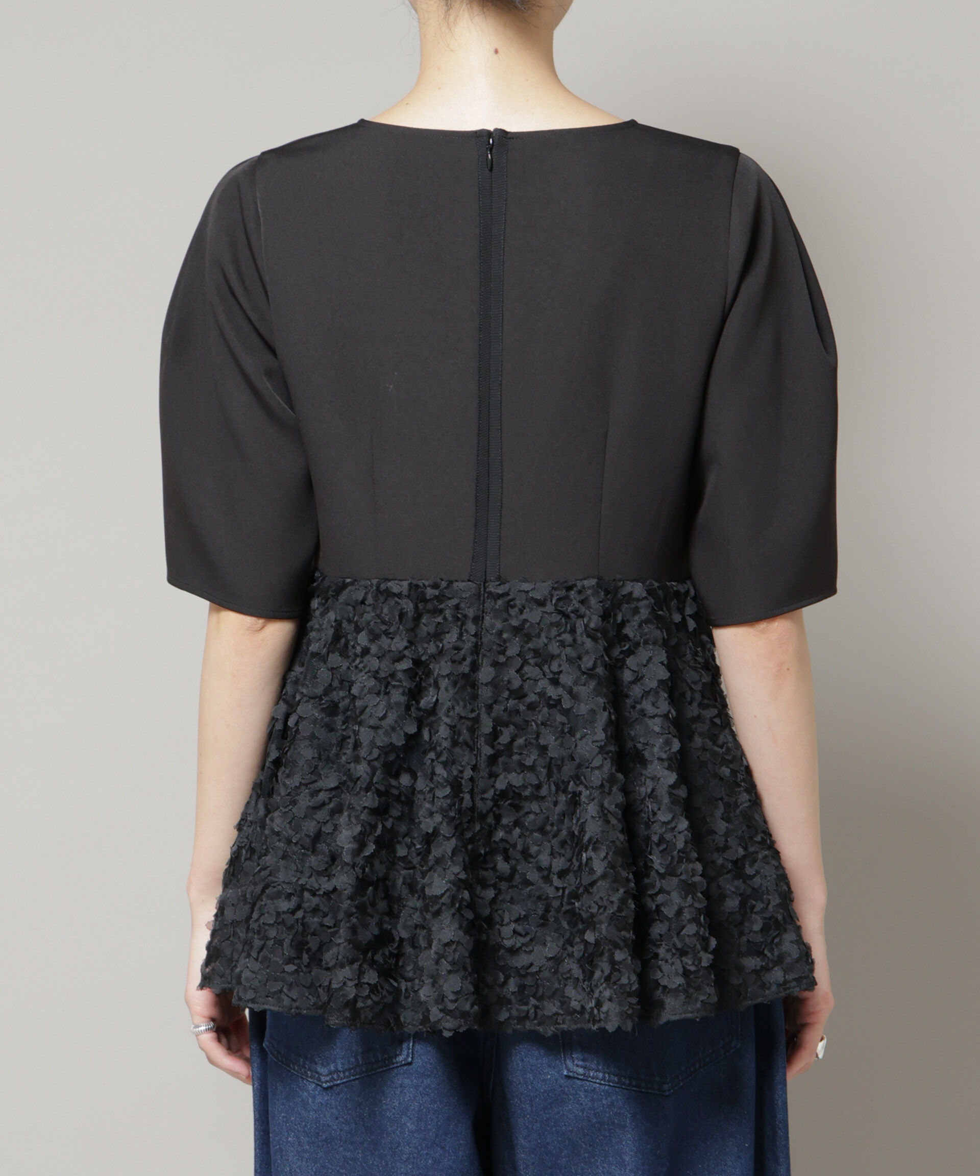 nano･universe「ペタルエンブロイダリーペプラムブラウス」|シャツ・ブラウス|