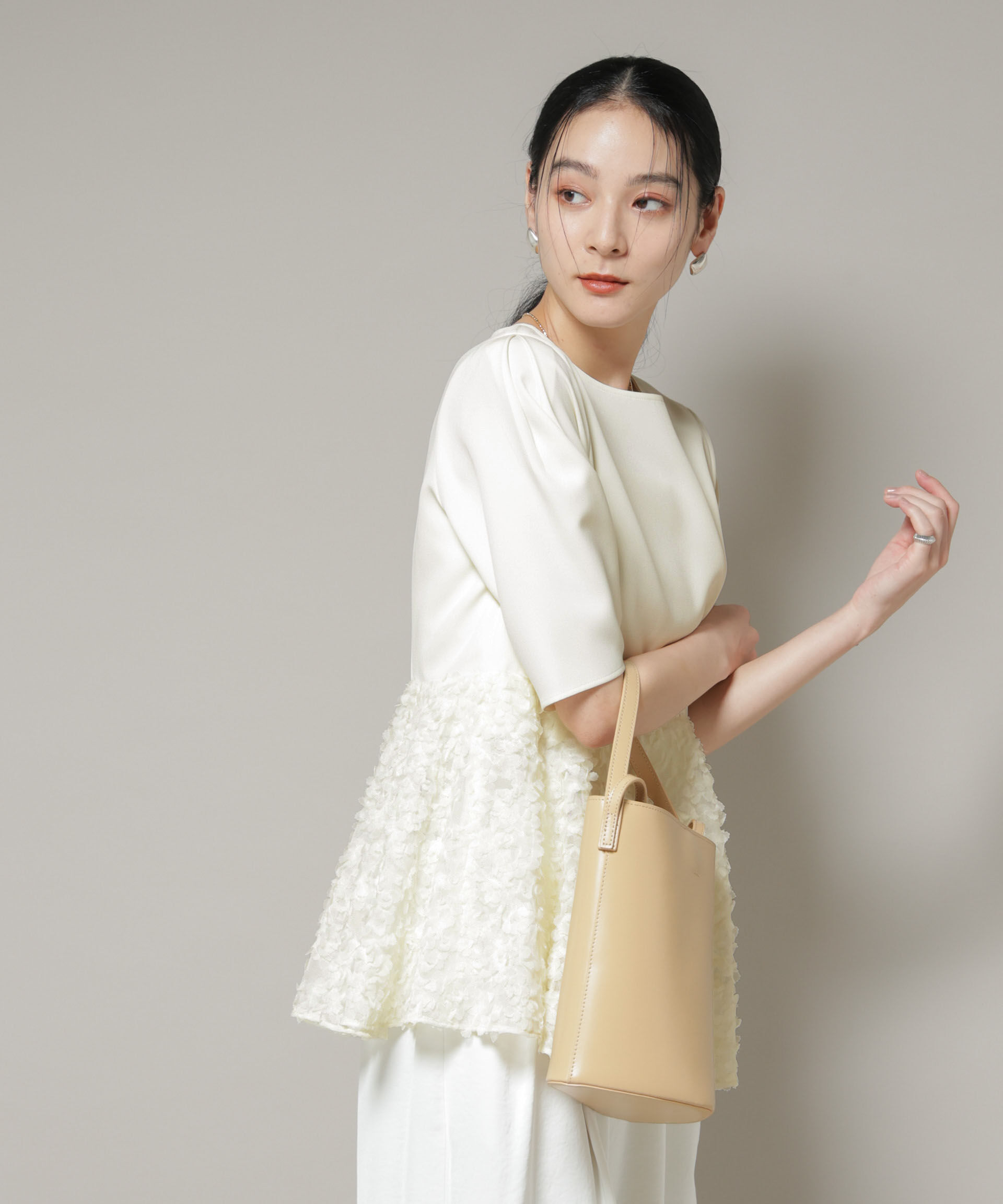 nano･universe「ペタルエンブロイダリーペプラムブラウス」|シャツ・ブラウス|