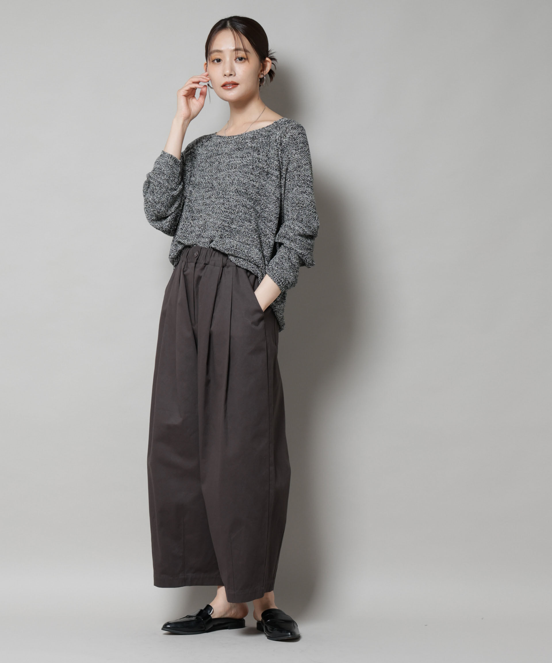 nano･universe「タックコクーンチノパンツ」|チノ|