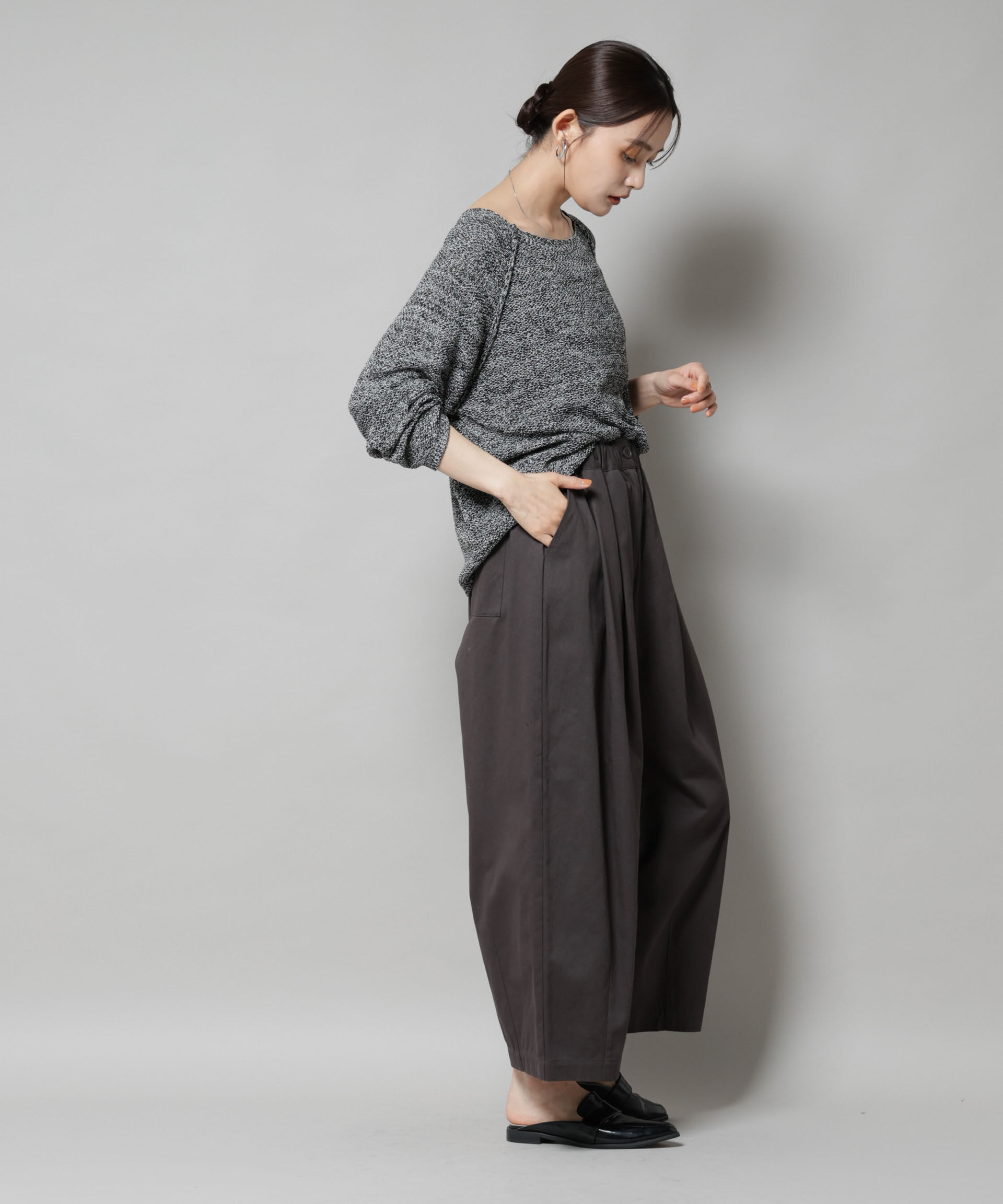 nano･universe「タックコクーンチノパンツ」|チノ|