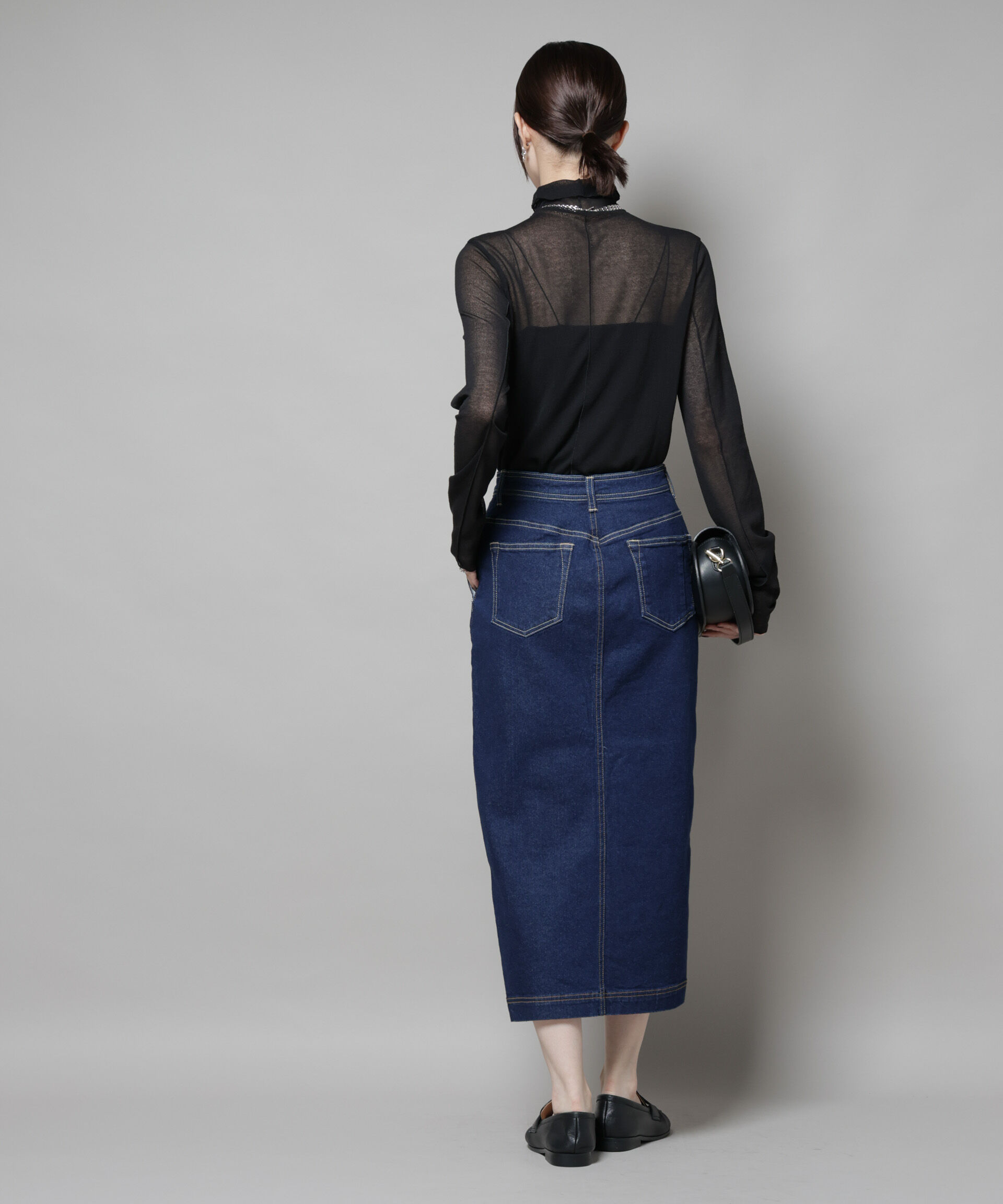 nano･universe「ラップペンシルデニムスカート」|スカート|