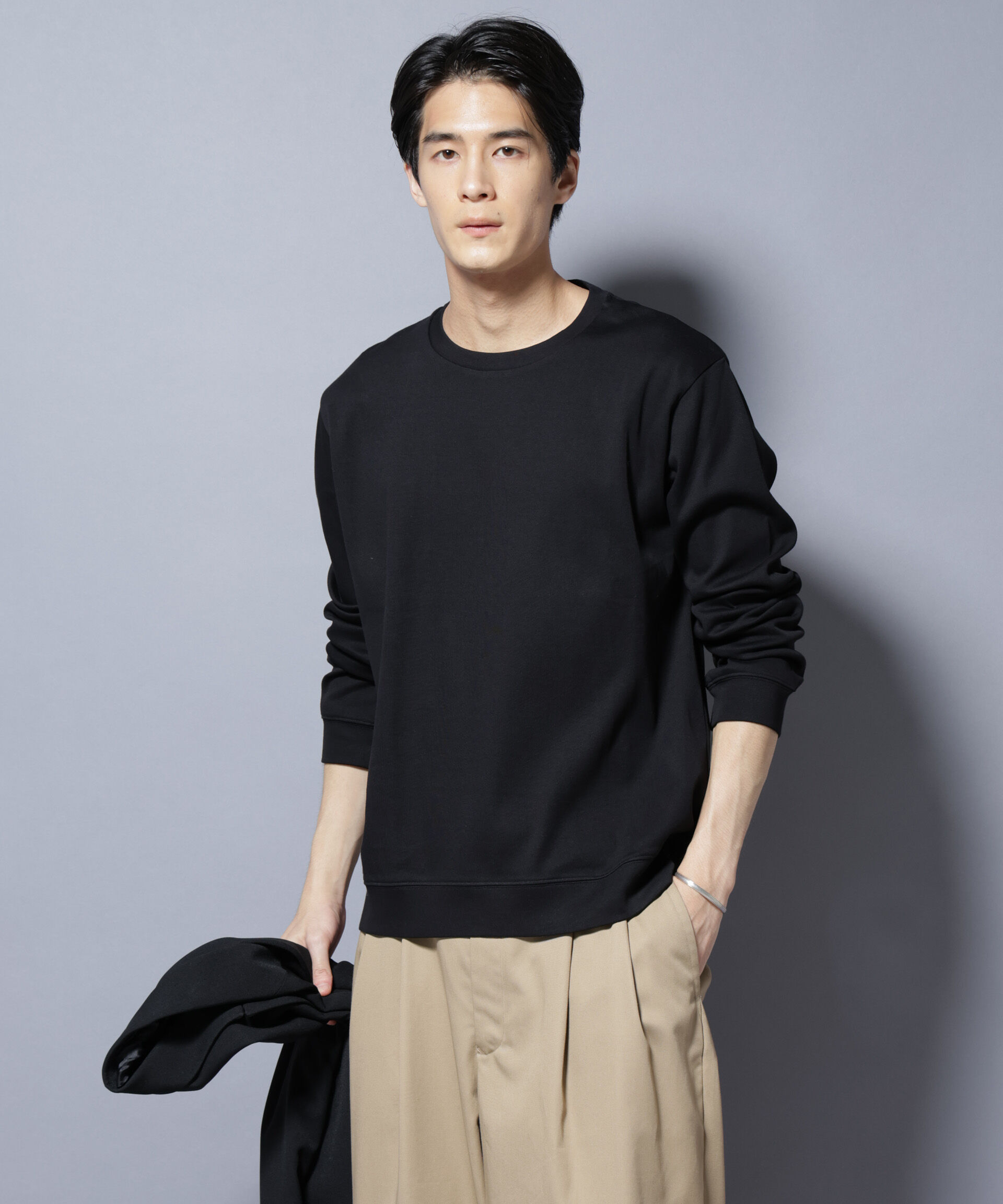 nano･universe「「FORMAL JERSEY」 クルーネックカットソー長袖」|Tシャツ・カットソー|