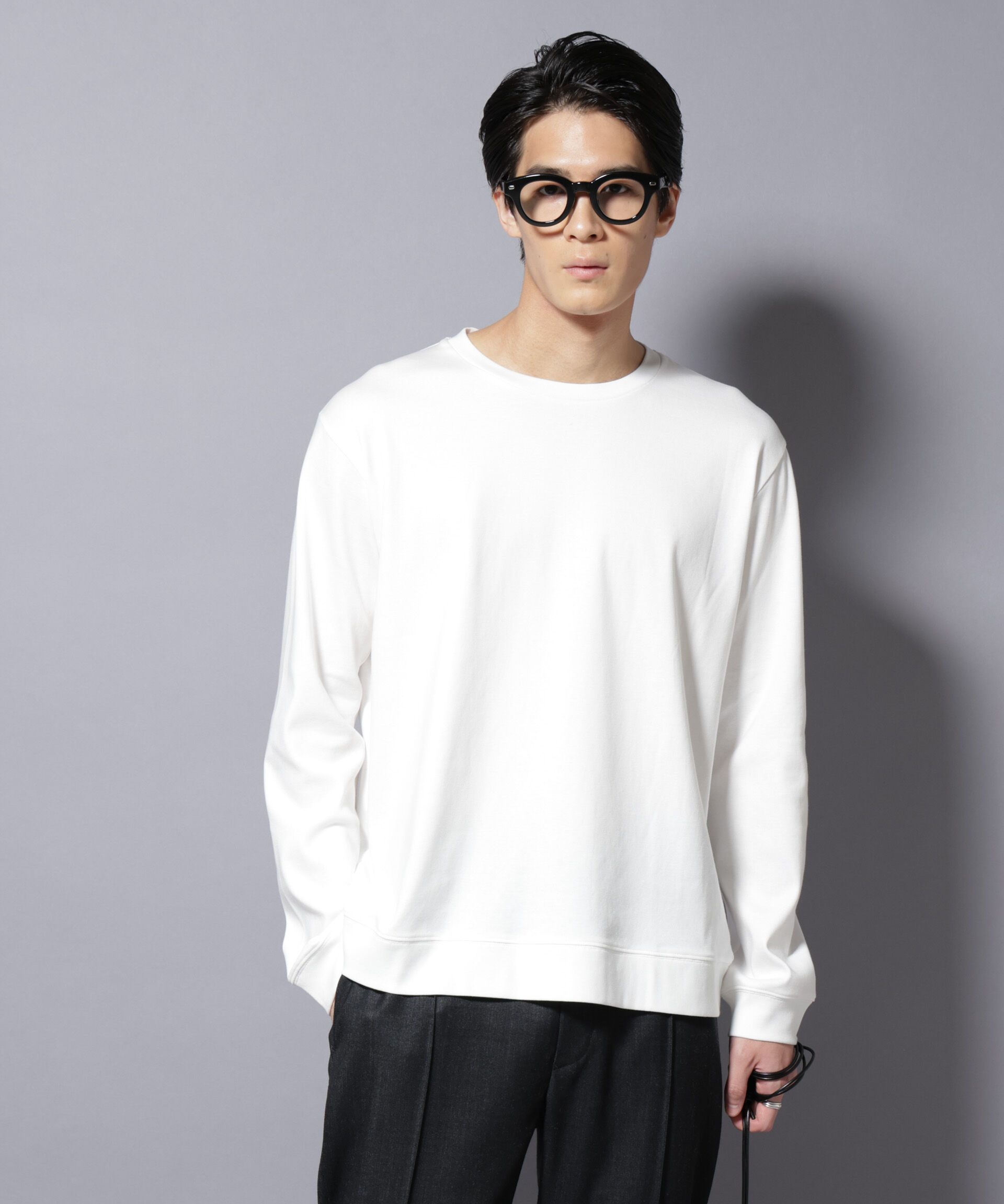 nano･universe「「FORMAL JERSEY」 クルーネックカットソー長袖」|Tシャツ・カットソー|