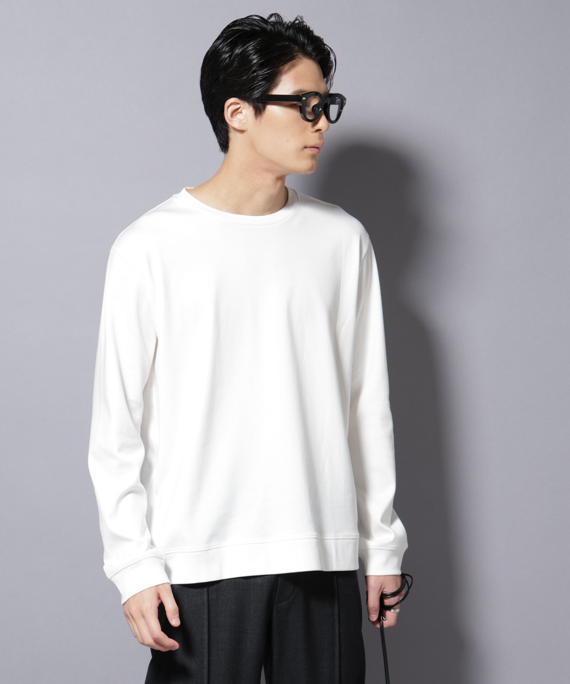 nano･universe「「FORMAL JERSEY」 クルーネックカットソー長袖」|Tシャツ・カットソー|