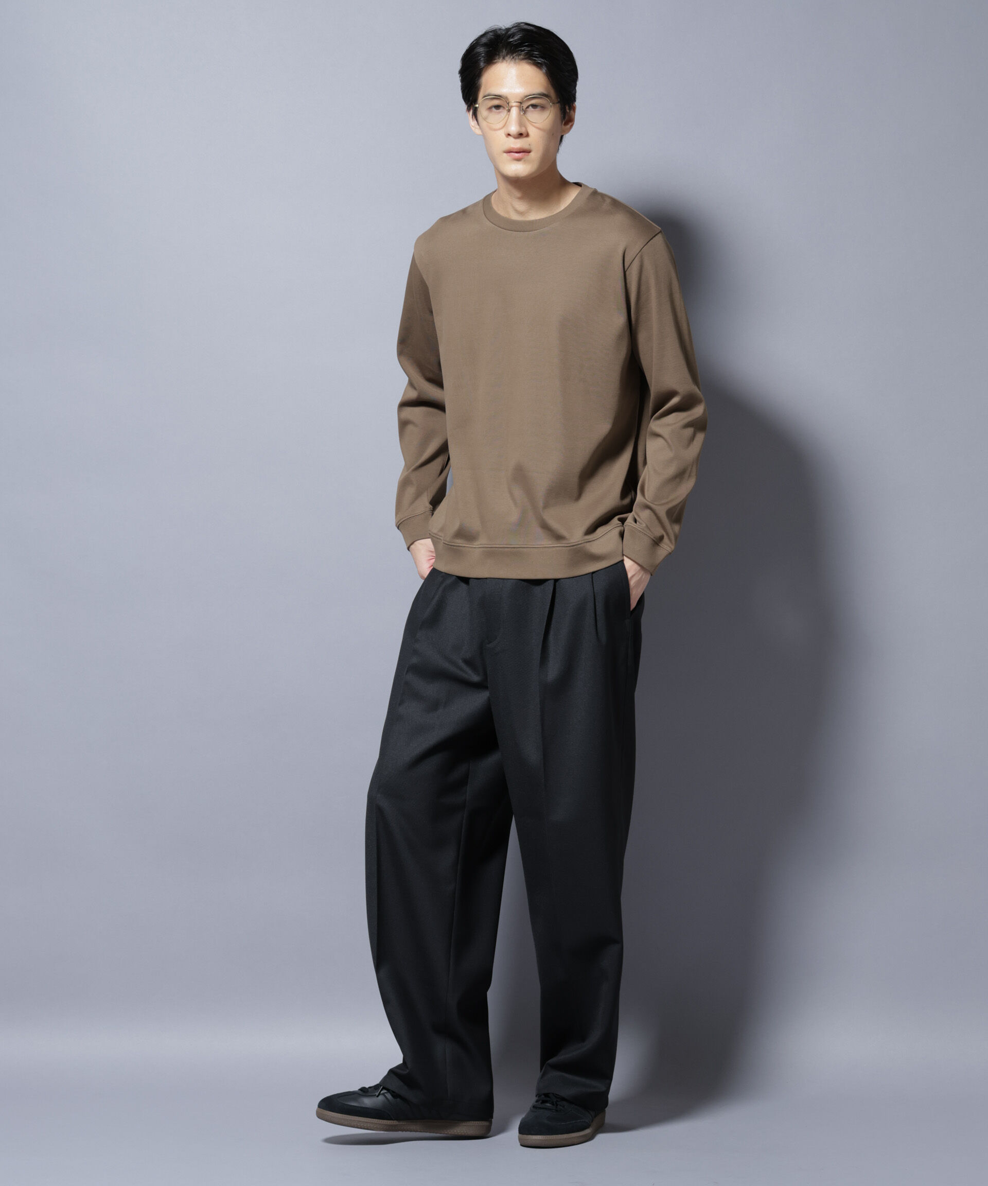 nano･universe「「FORMAL JERSEY」 クルーネックカットソー長袖」|Tシャツ・カットソー|