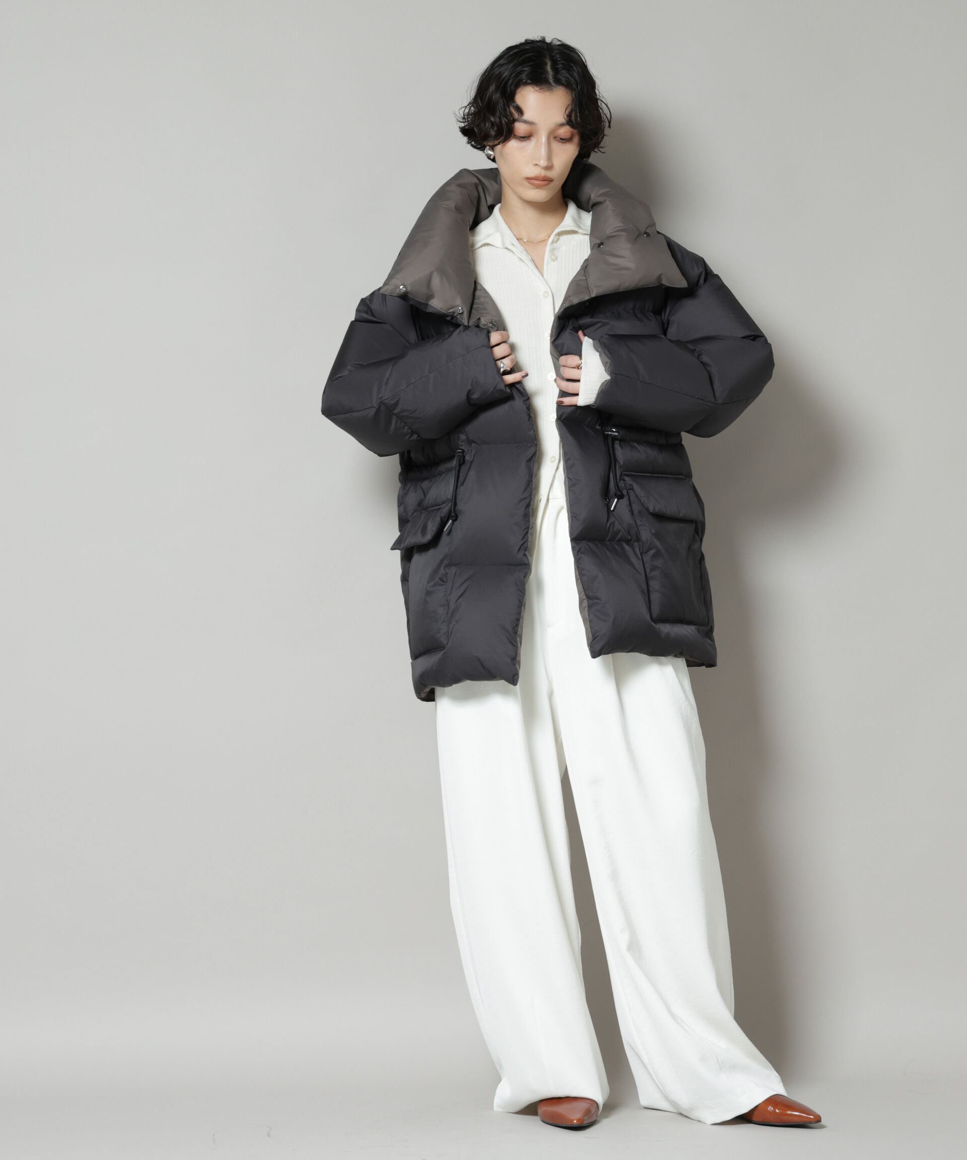 nano･universe「「西川ダウン(R)」バイカラーボリュームダウン」|ダウン|