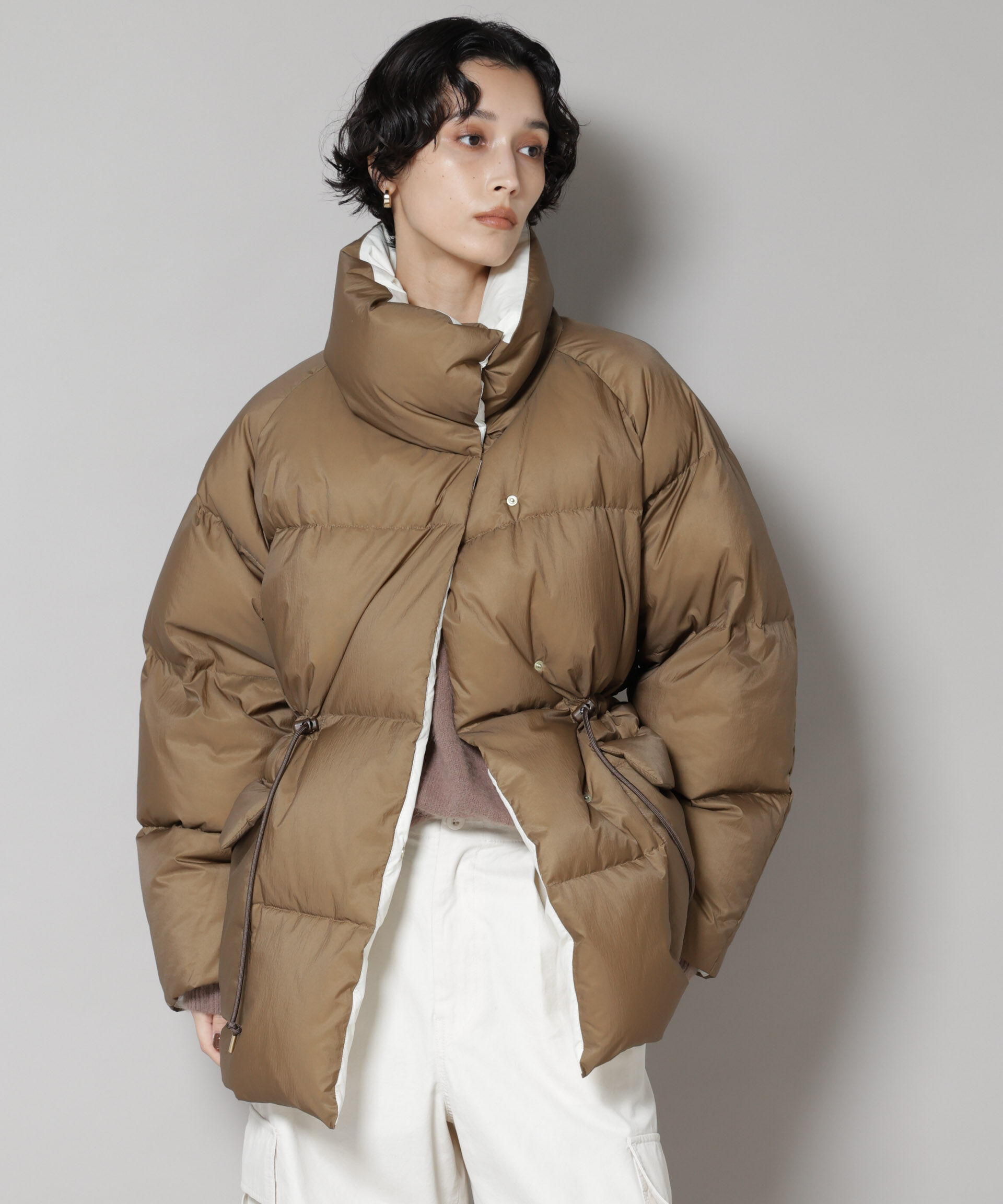 nano･universe「「西川ダウン(R)」バイカラーボリュームダウン」|ダウン|