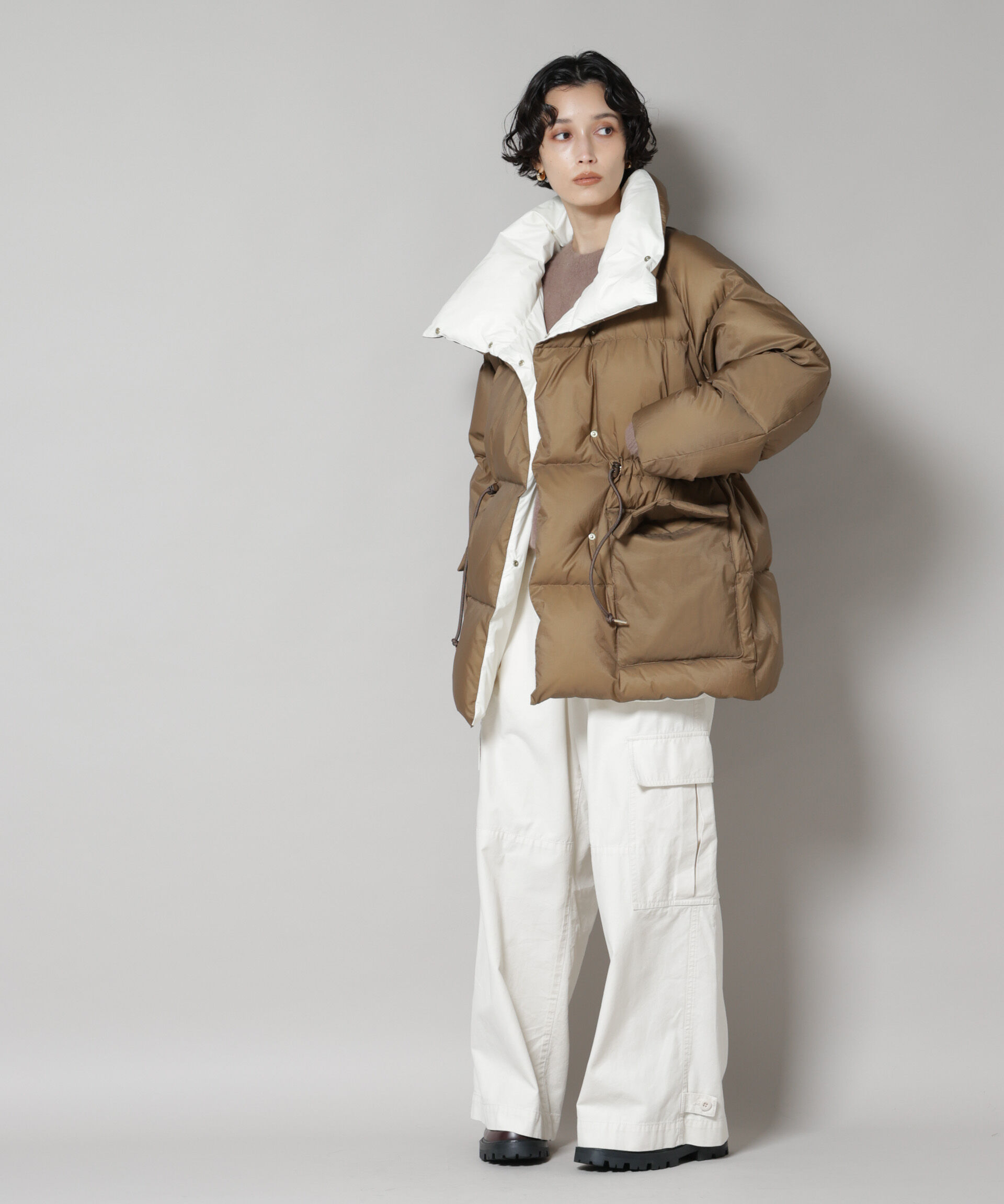 nano･universe「「西川ダウン(R)」バイカラーボリュームダウン」|ダウン|