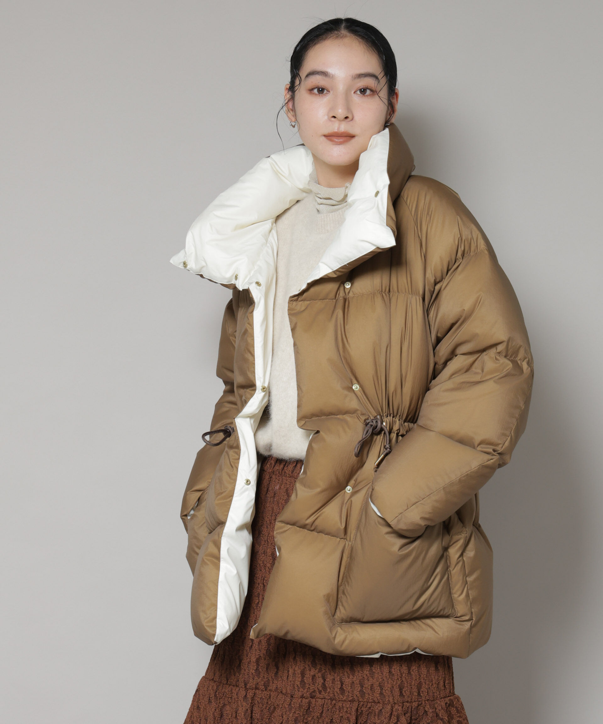 nano･universe「「西川ダウン(R)」バイカラーボリュームダウン」|ダウン|