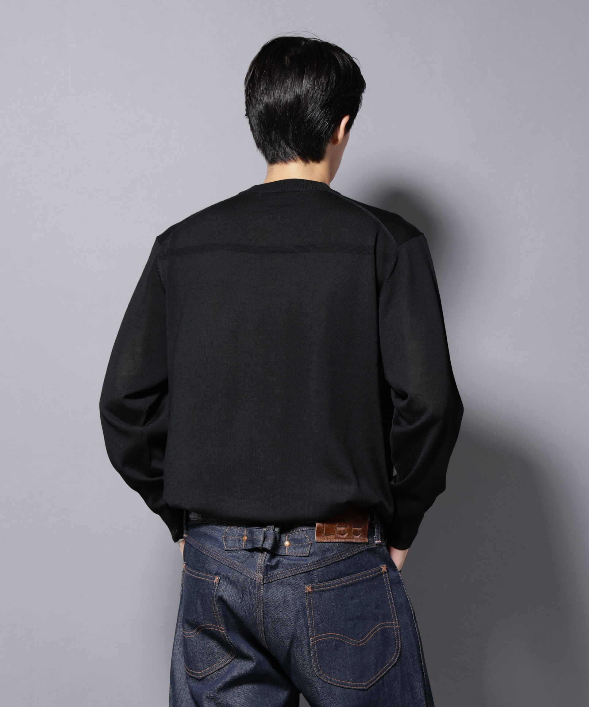 nano･universe「「毛玉レスニット」ファインゲージクルーネック」|ニット・セーター|