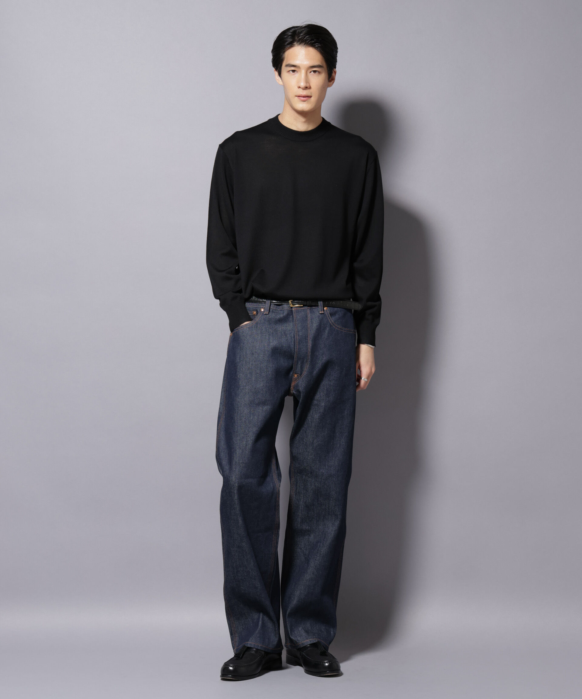 nano･universe「「毛玉レスニット」ファインゲージクルーネック」|ニット・セーター|