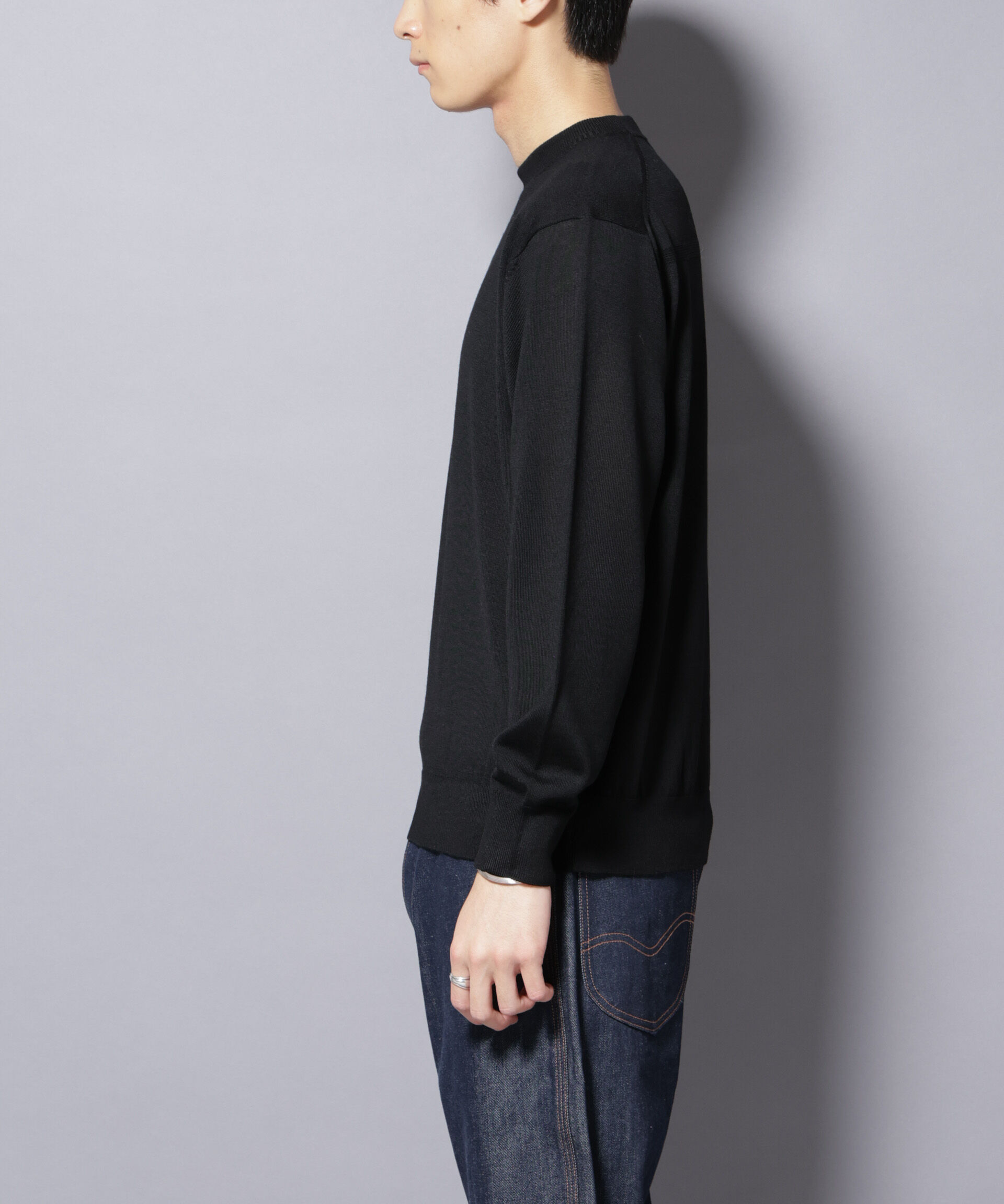 nano･universe「「毛玉レスニット」ファインゲージクルーネック」|ニット・セーター|