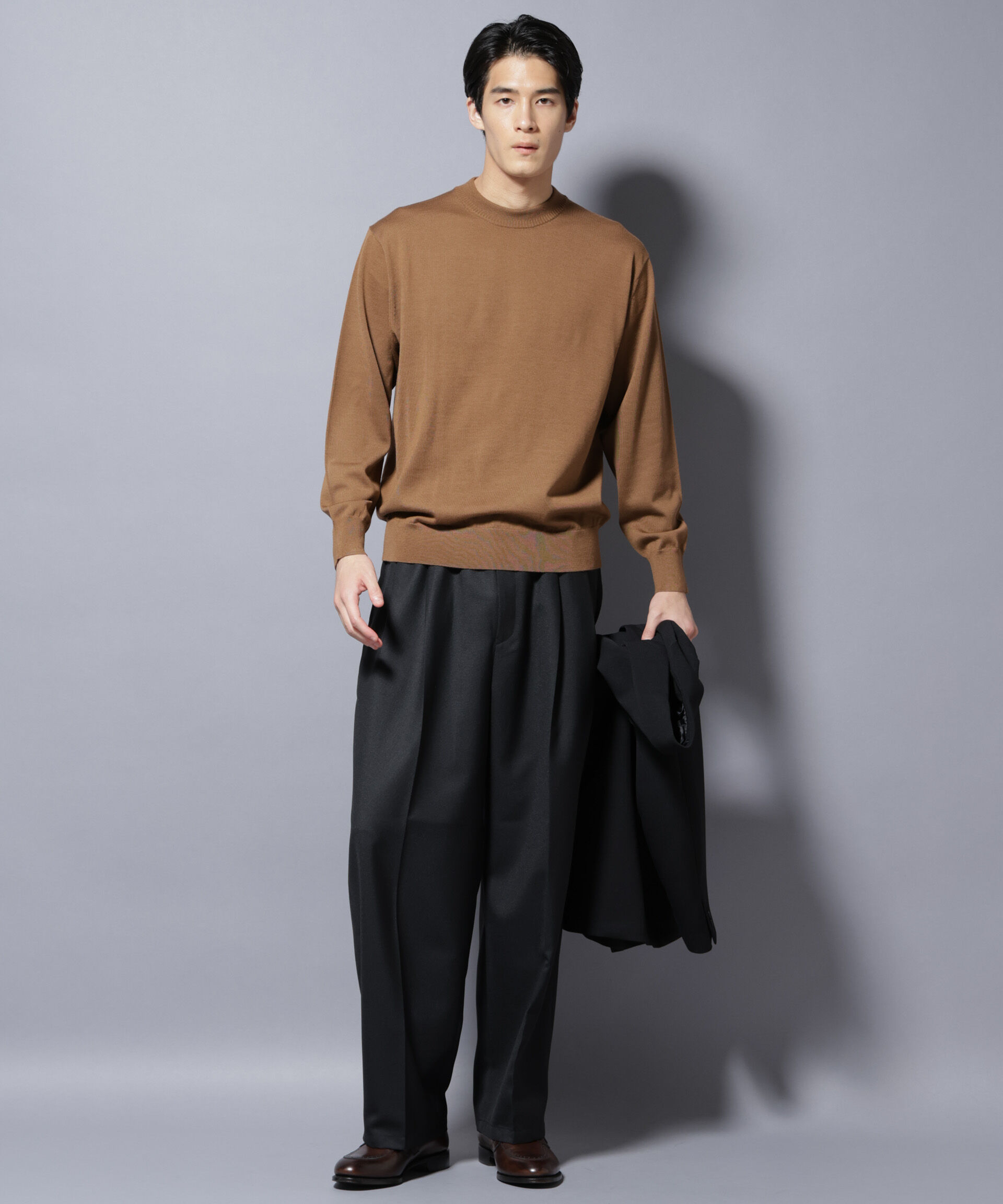 nano･universe「「毛玉レスニット」ファインゲージクルーネック」|ニット・セーター|