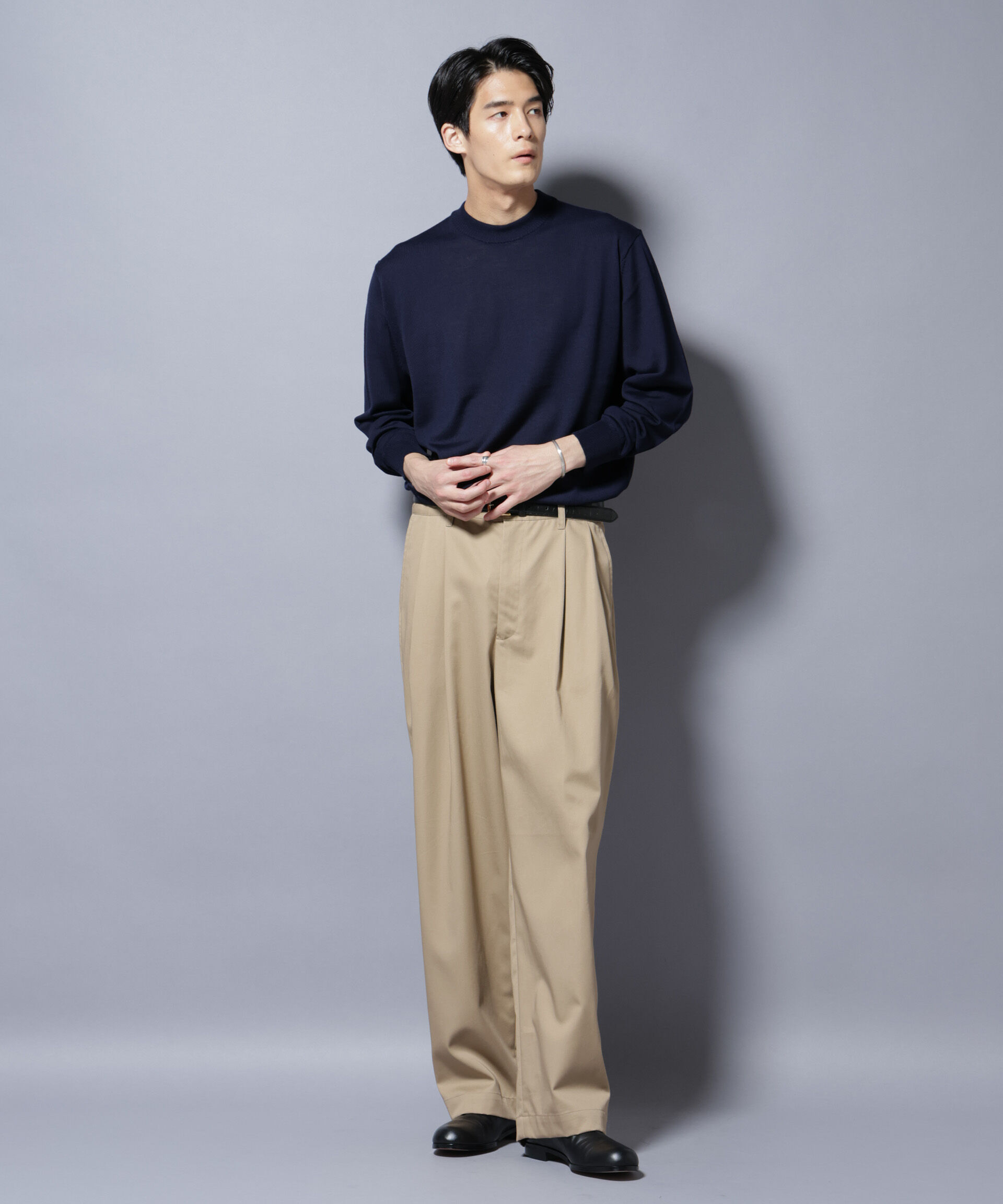 nano･universe「「毛玉レスニット」ファインゲージクルーネック」|ニット・セーター|