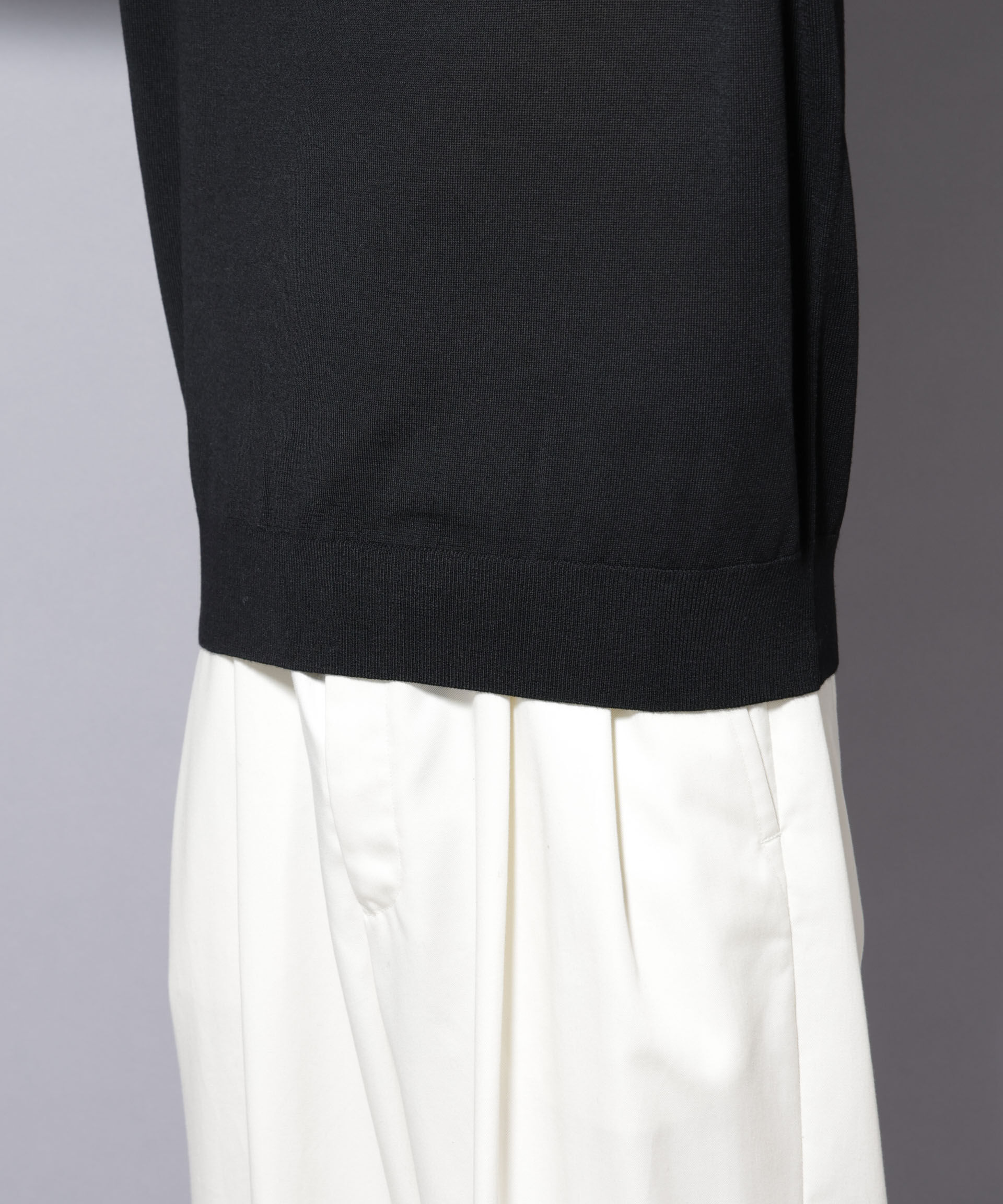 nano･universe「「毛玉レスニット」ファインゲージモックネック」|ニット・セーター|