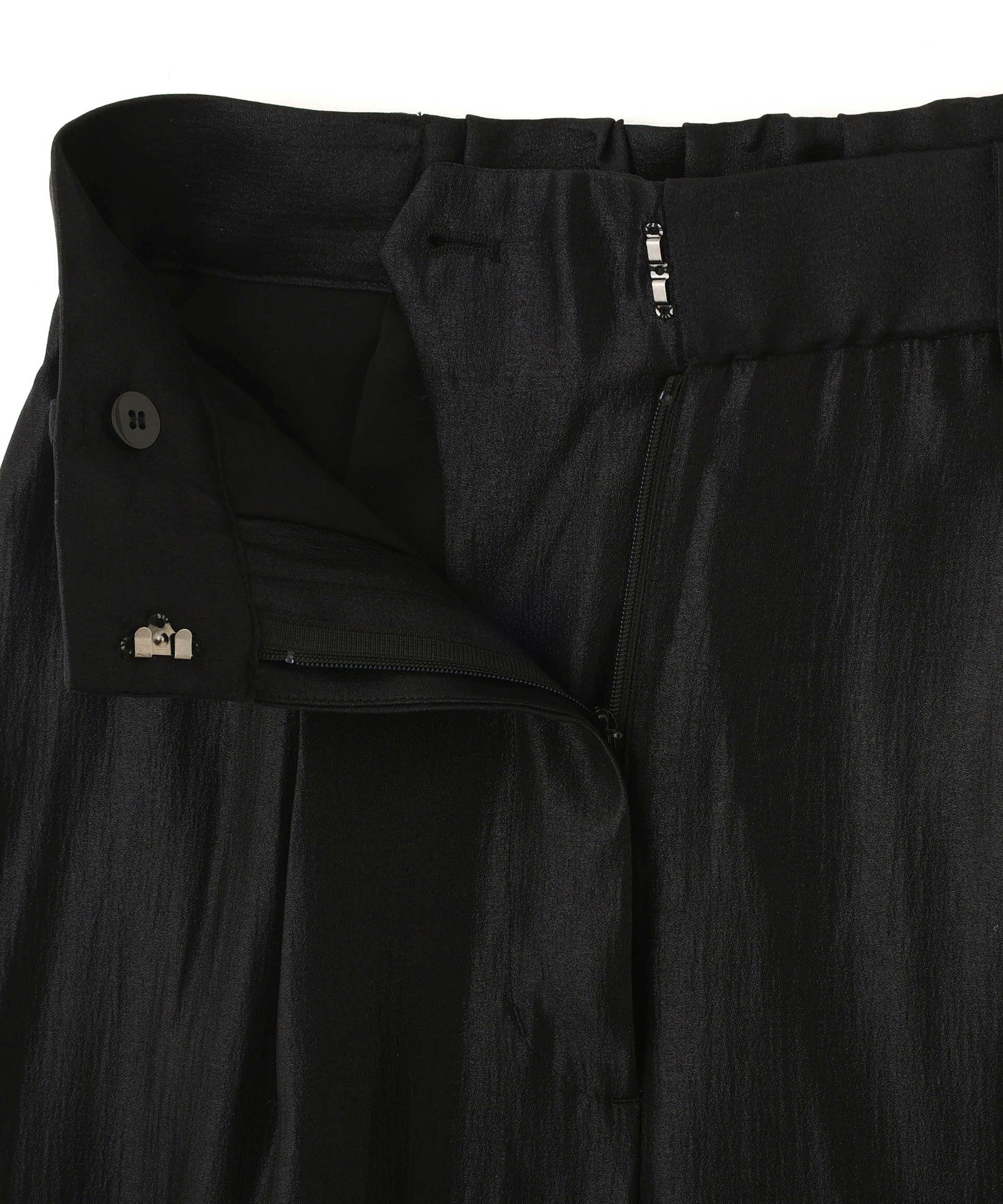 nano･universe「「STEVELOUR」サテンタックワイドパンツ(セットアップ可)」|チノ|