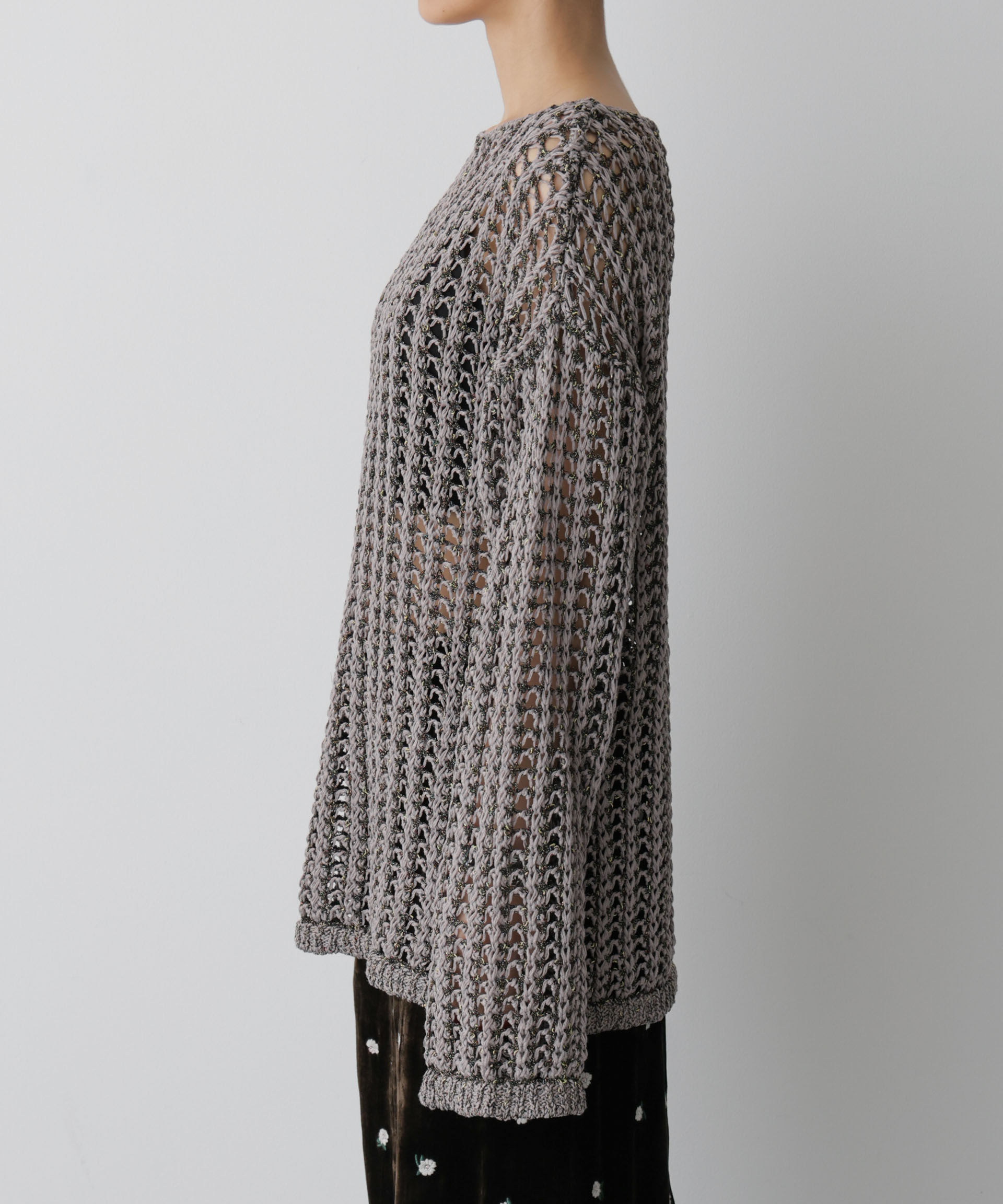 nano･universe「「STEVELOUR」シャイニーレースニットトップス」|ニット・セーター|