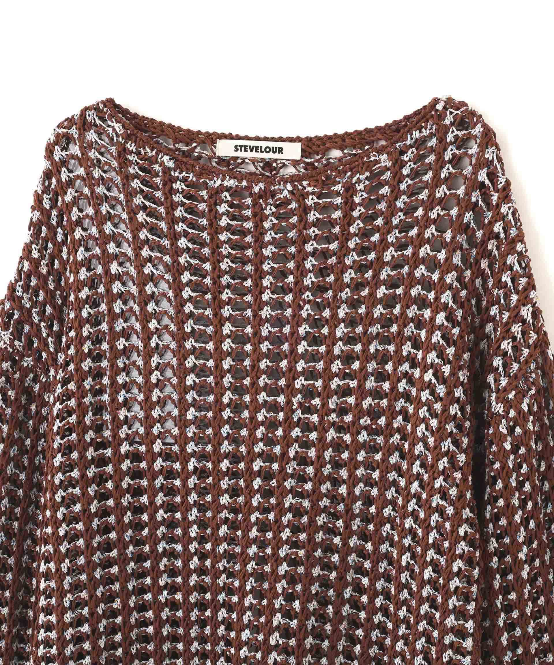 nano･universe「「STEVELOUR」シャイニーレースニットトップス」|ニット・セーター|