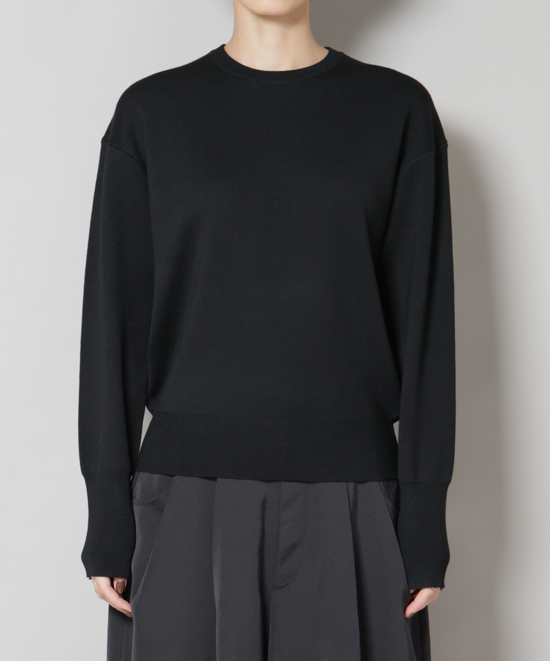 nano･universe「毛玉レスニットスムースクルーネックプルオーバー」|ニット・セーター|