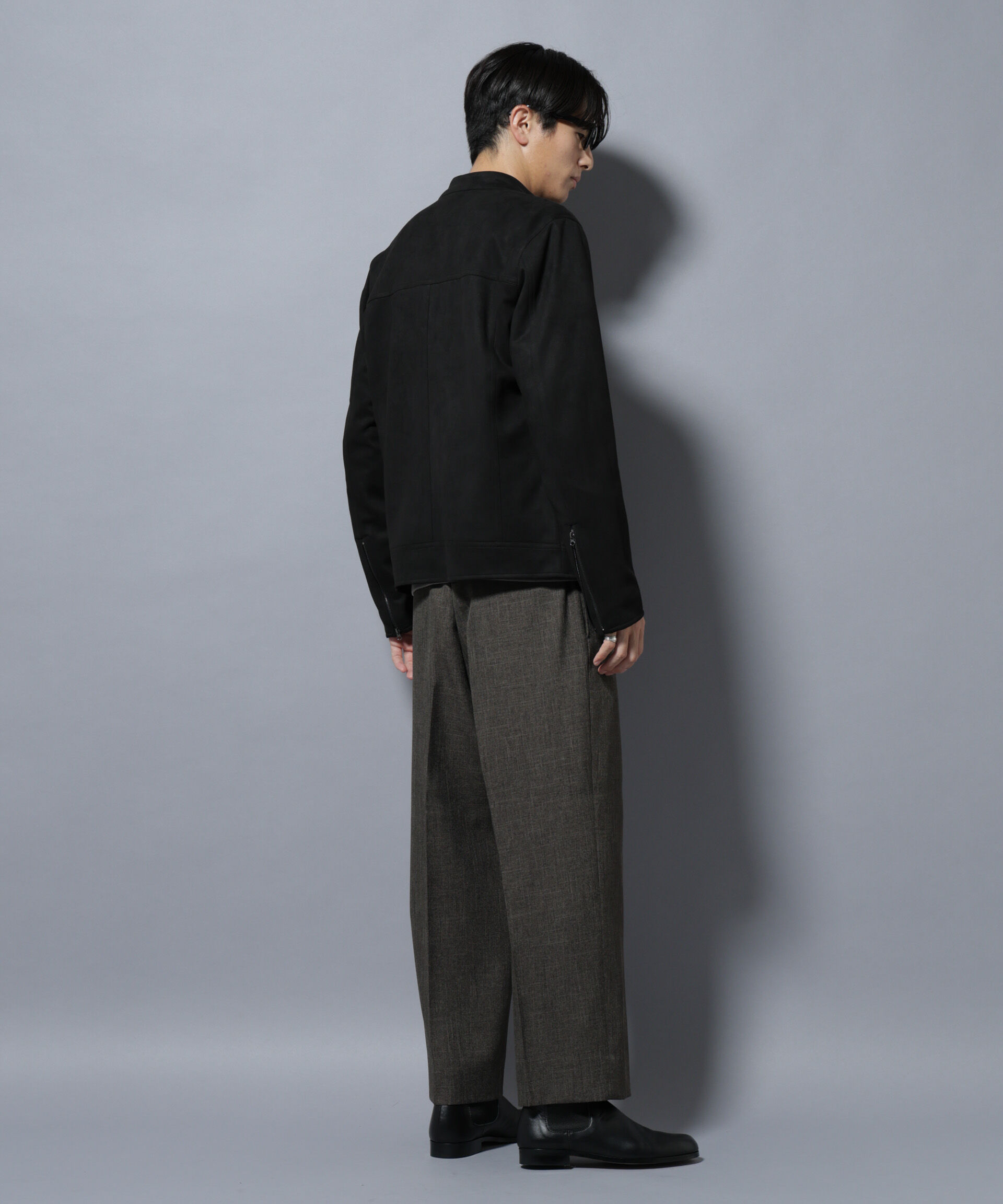 nano･universe「「大人のワイドパンツ」シャークスキンイージースラックス」|チノ|