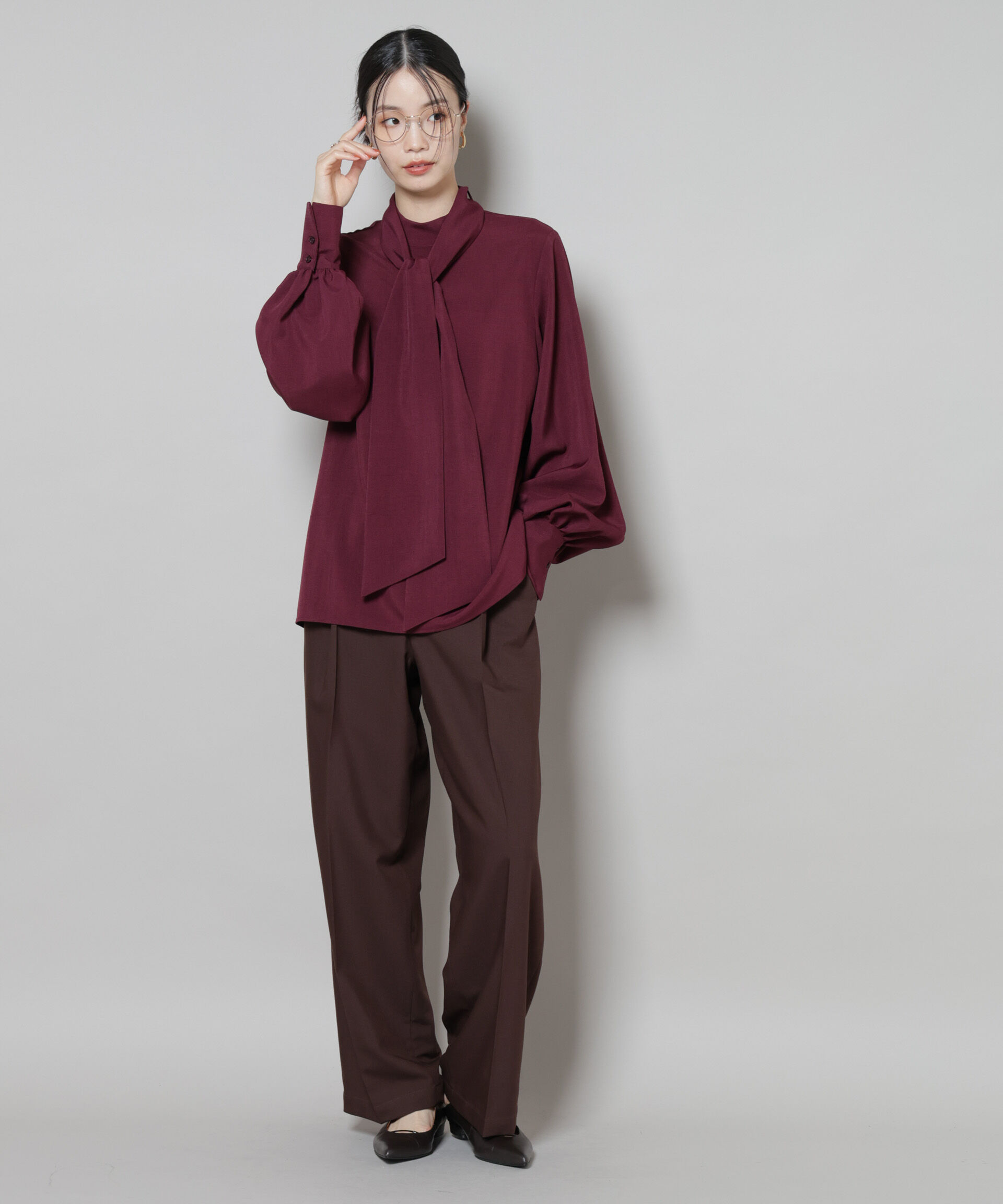 nano･universe「ワンタックセンタープレスストレートパンツ(セットアップ可)」|チノ|