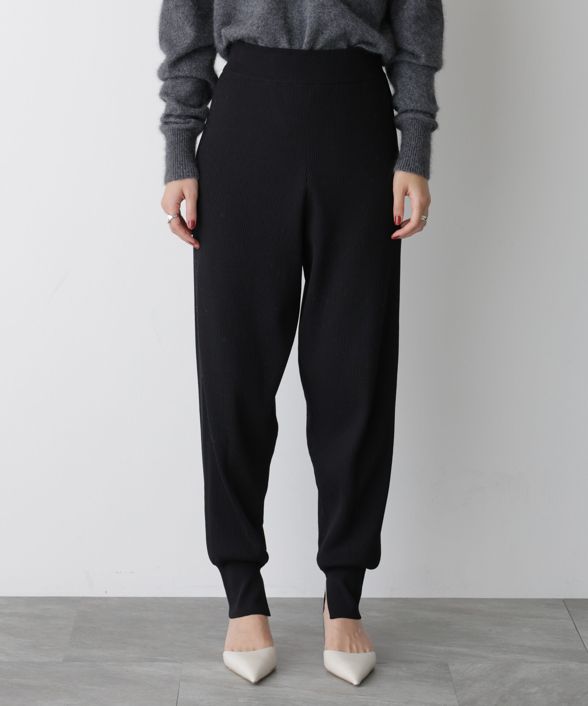  「「STEVELOUR」裾リブニットパンツ」|その他|