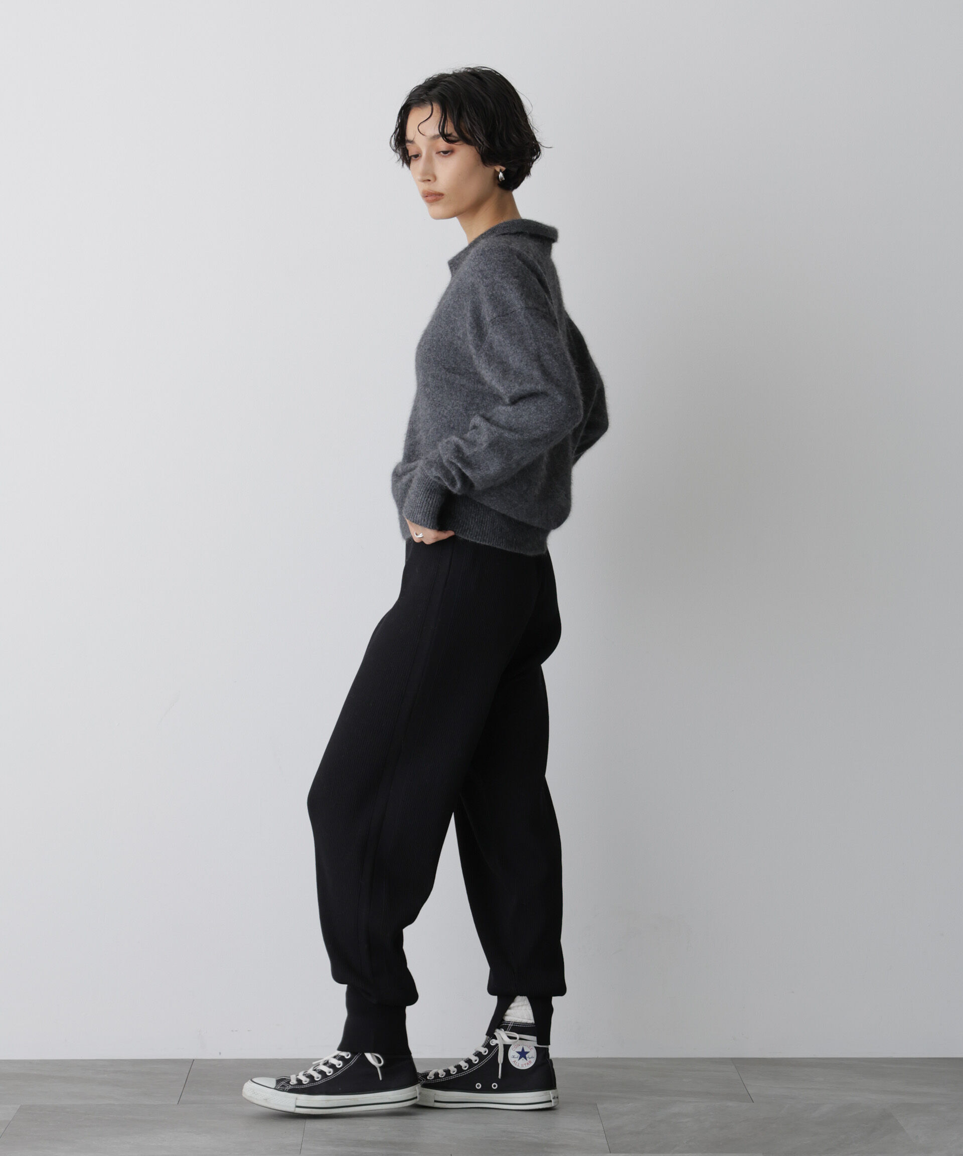  「「STEVELOUR」裾リブニットパンツ」|その他|