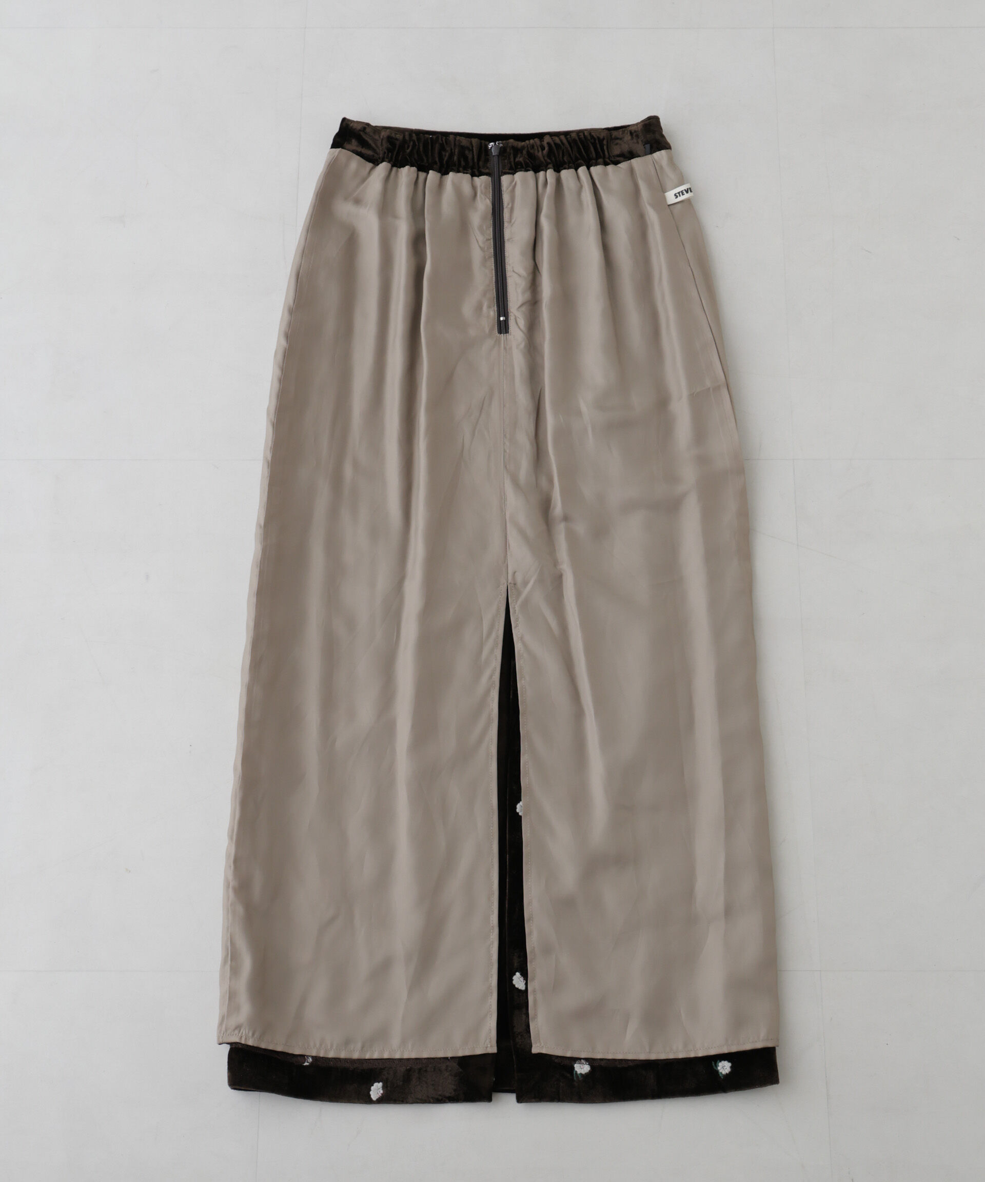  「「STEVELOUR」ベロアブルームロングスカート(セットアップ可)」|スカート|