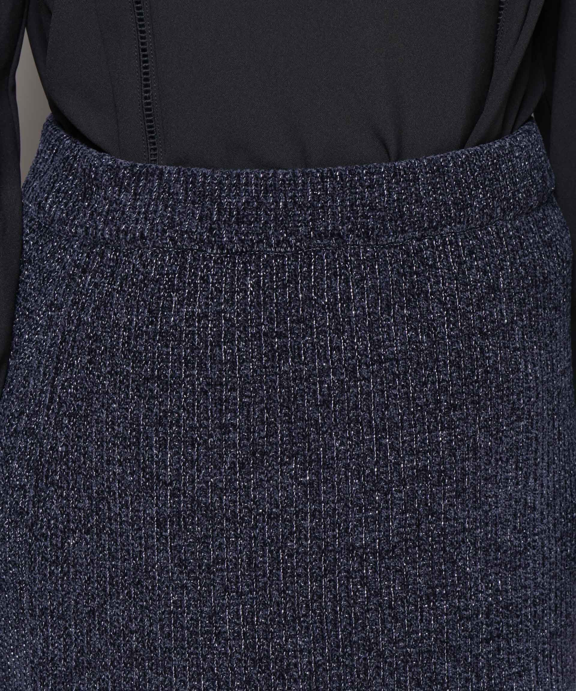 nano･universe「ラメモールワイドリブマーメイドニットスカート(セットアップ可)」|スカート|