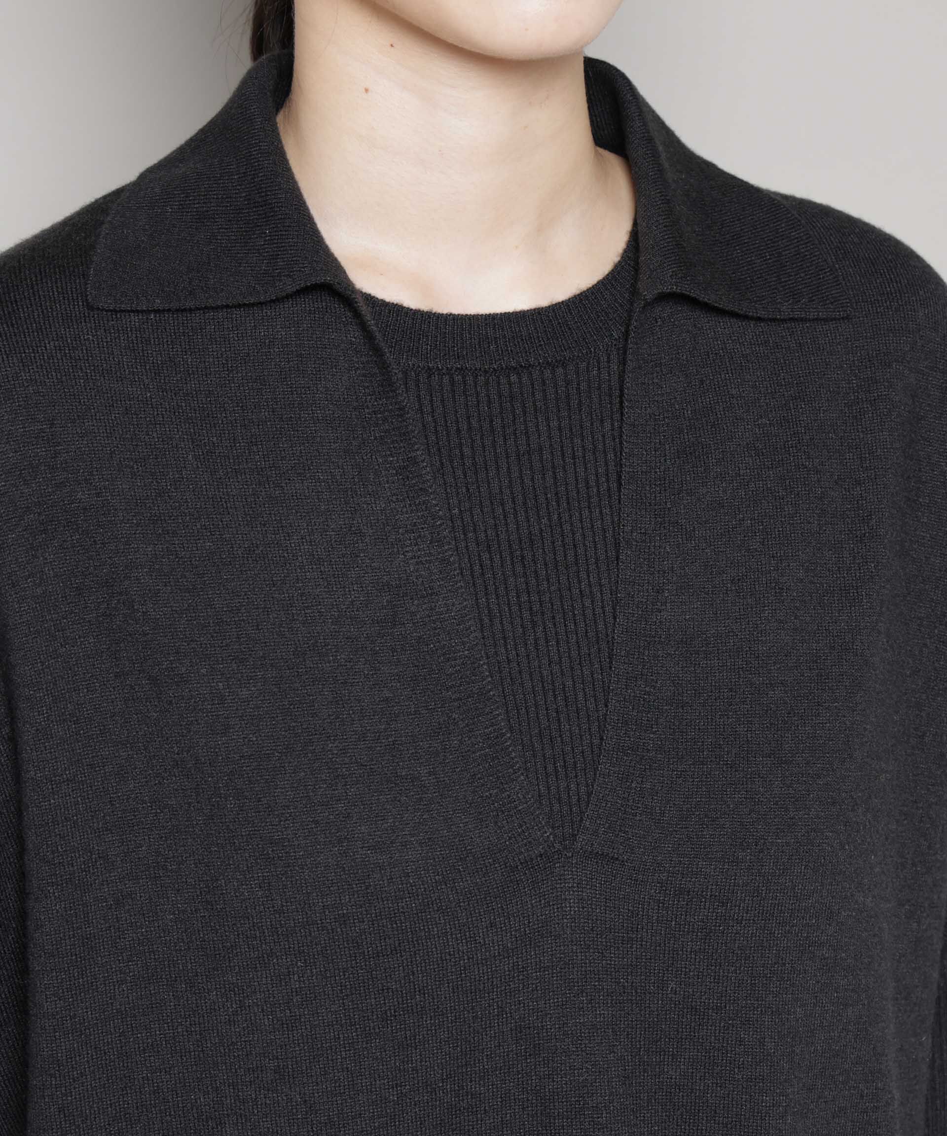 nano･universe「ドロストベスト＋リブニットワンピースセット」|ワンピース|