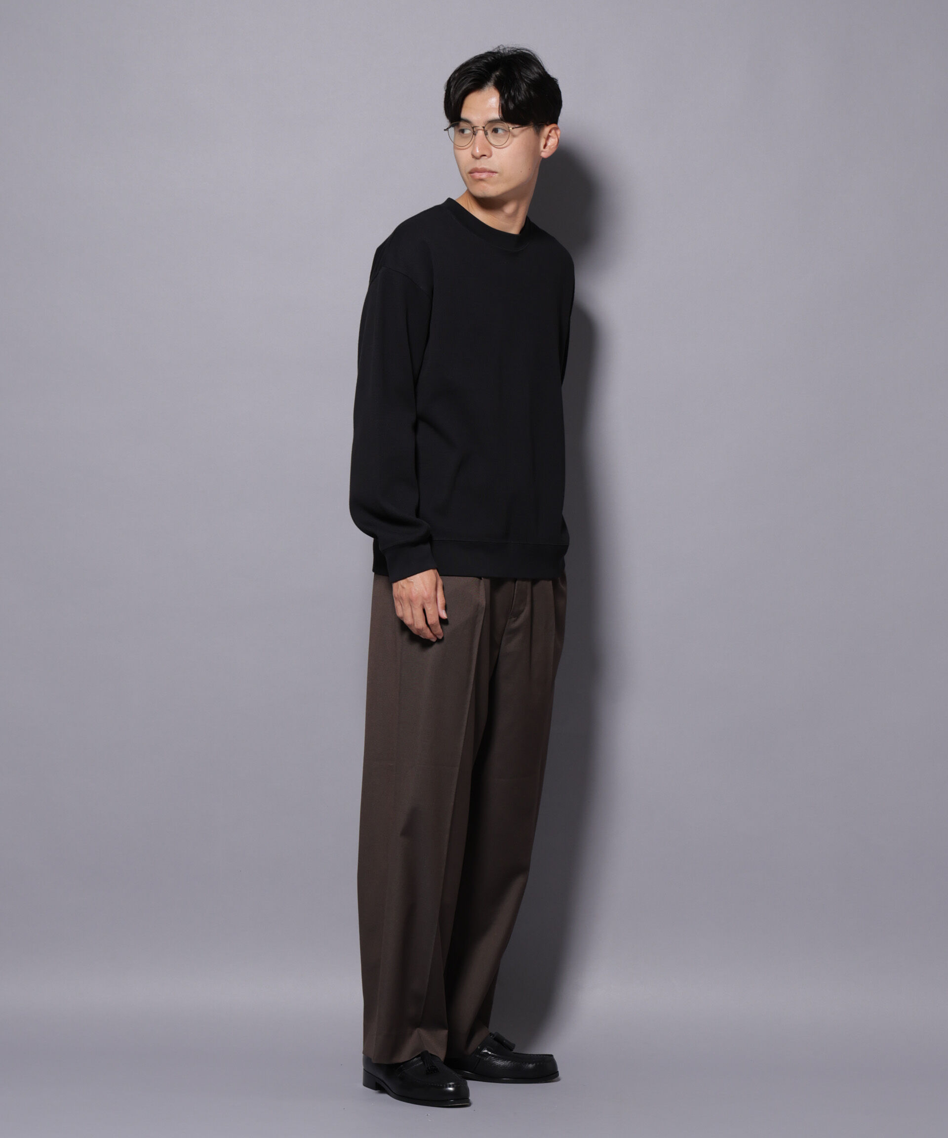 nano･universe「コットンガーメントダイサーマルクルーネックプルオーバー」|Tシャツ・カットソー|