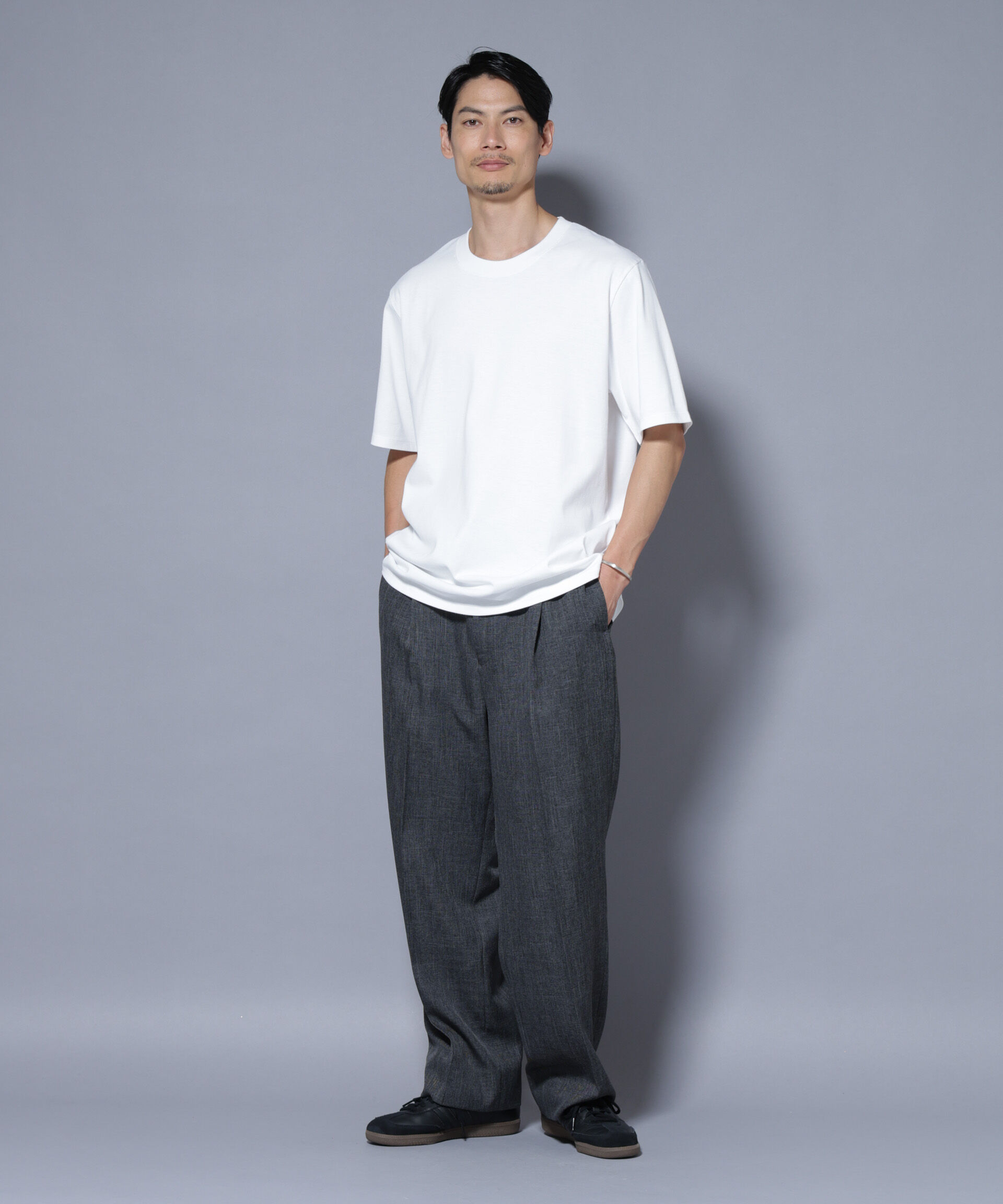 nano･universe「Anti Soaked(R) 汗染み防止 クルーネックレギュラーシルエットTシャツ」|Tシャツ・カットソー|