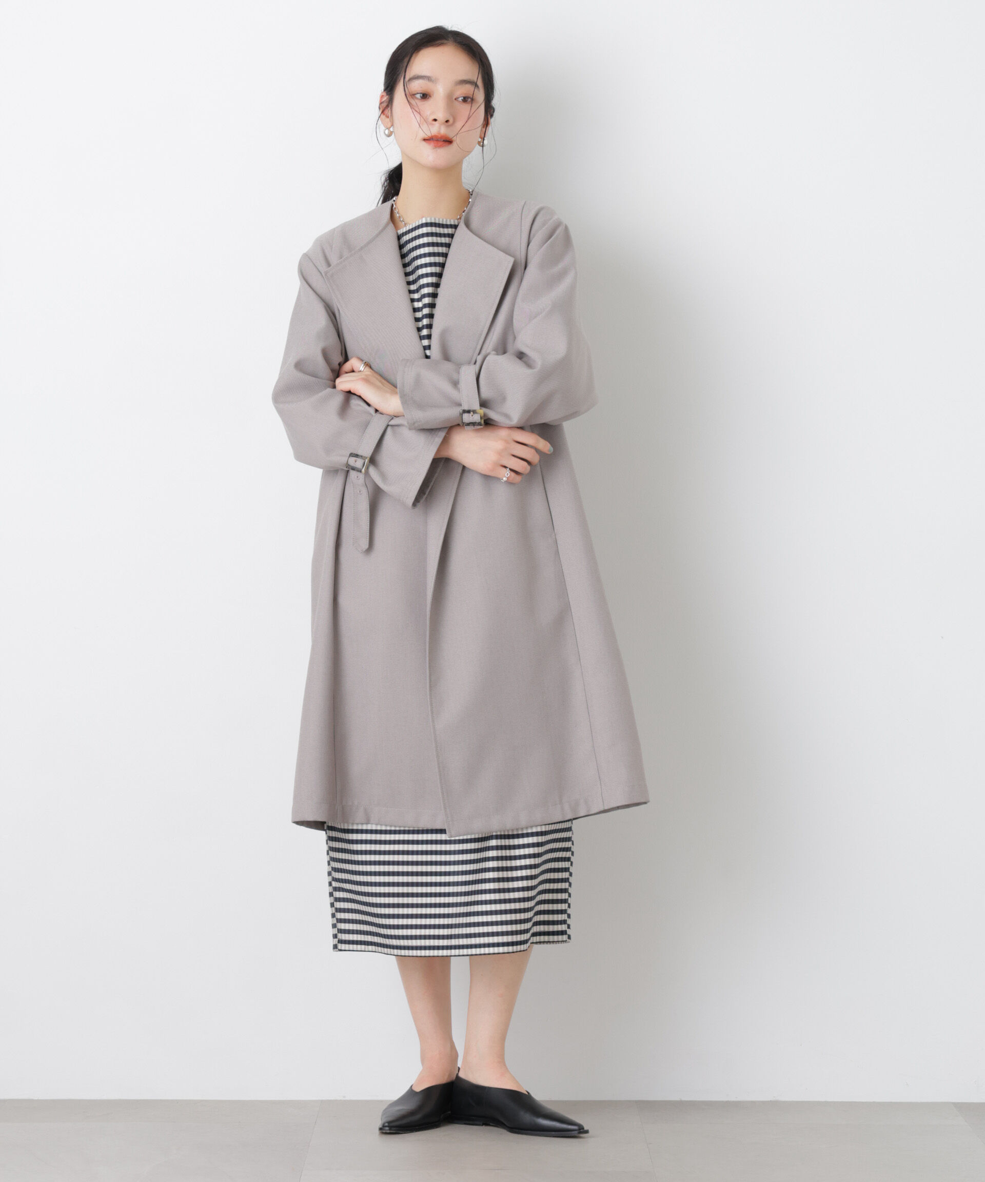 nano･universe「シャンブレーツイルラップコート」|その他|