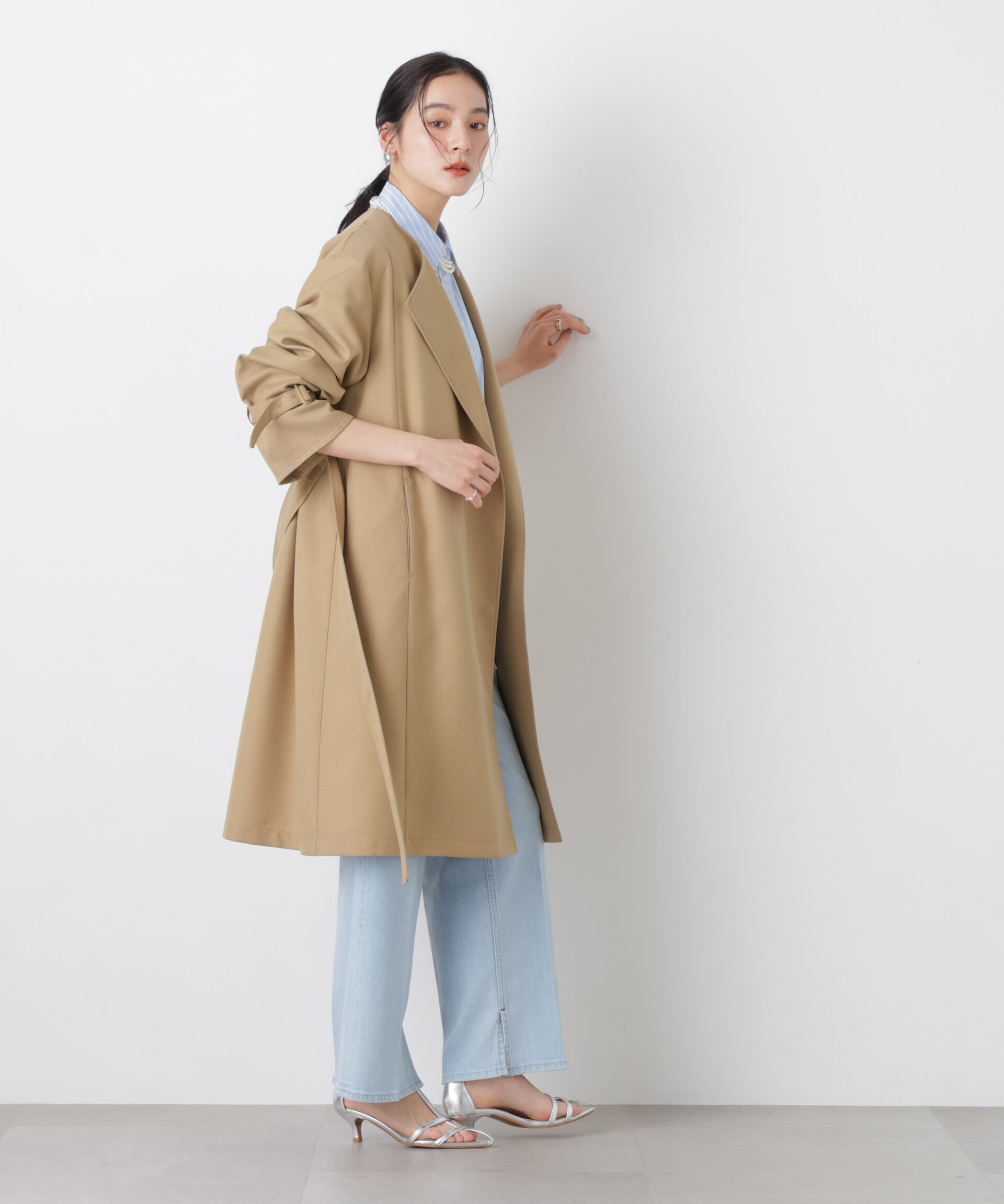 nano･universe「シャンブレーツイルラップコート」|その他|