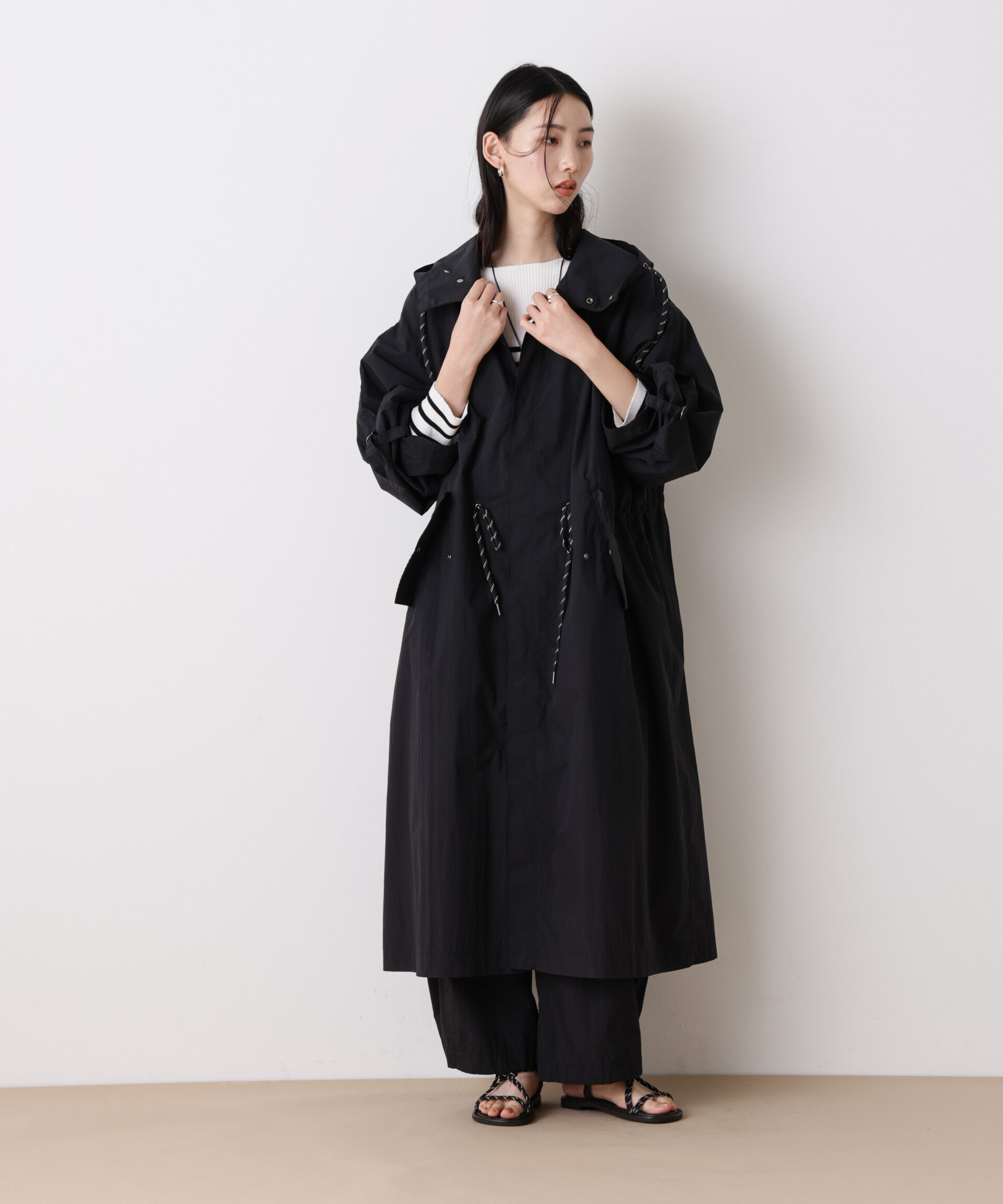 nano･universe「「STEVELOUR」コットンナイロンロングボリュームブルゾン(セットアップ可)」|その他|