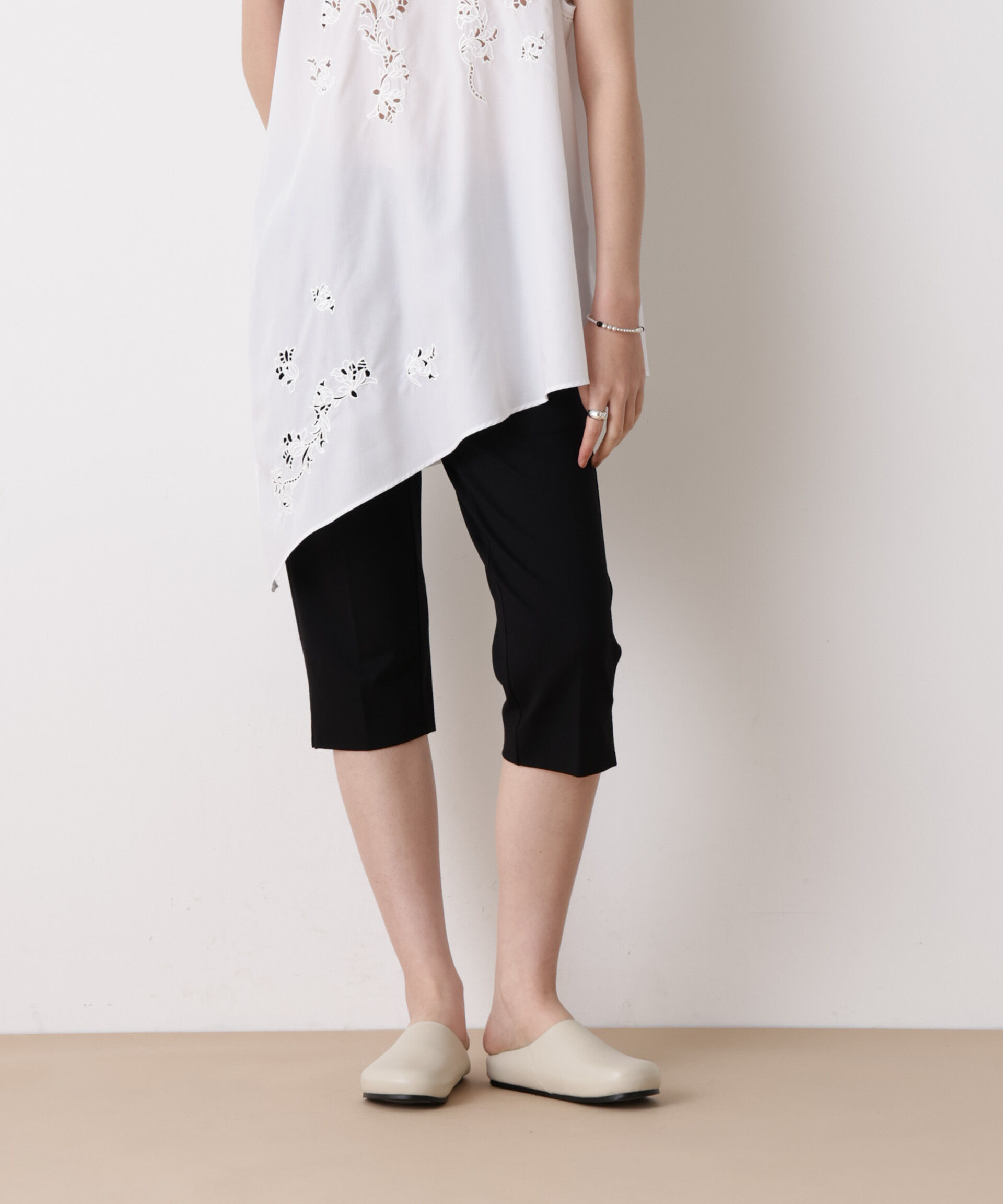 nano･universe「「STEVELOUR」ストレッチポンチカプリパンツ」|チノ|