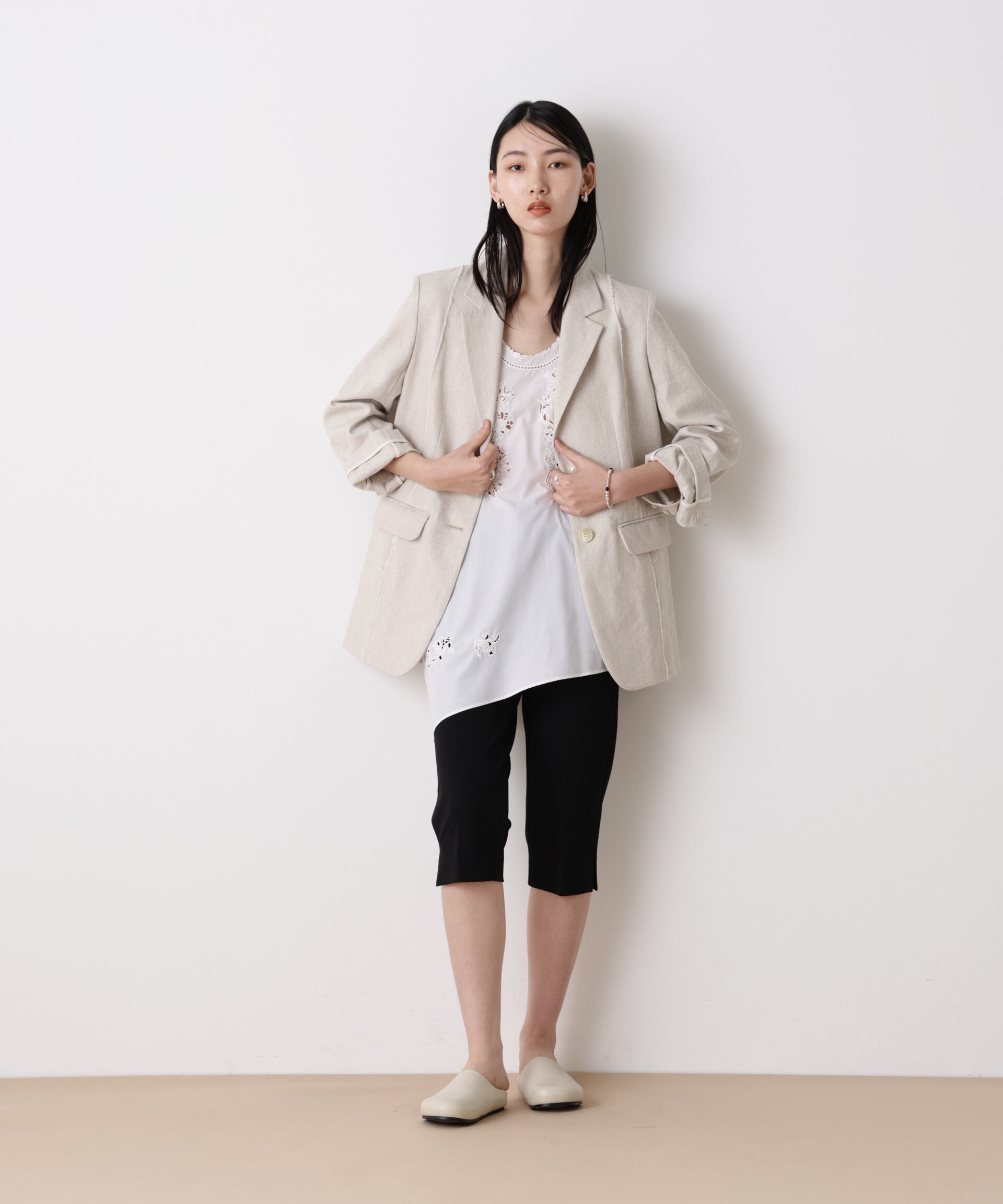 nano･universe「「STEVELOUR」ストレッチポンチカプリパンツ」|チノ|