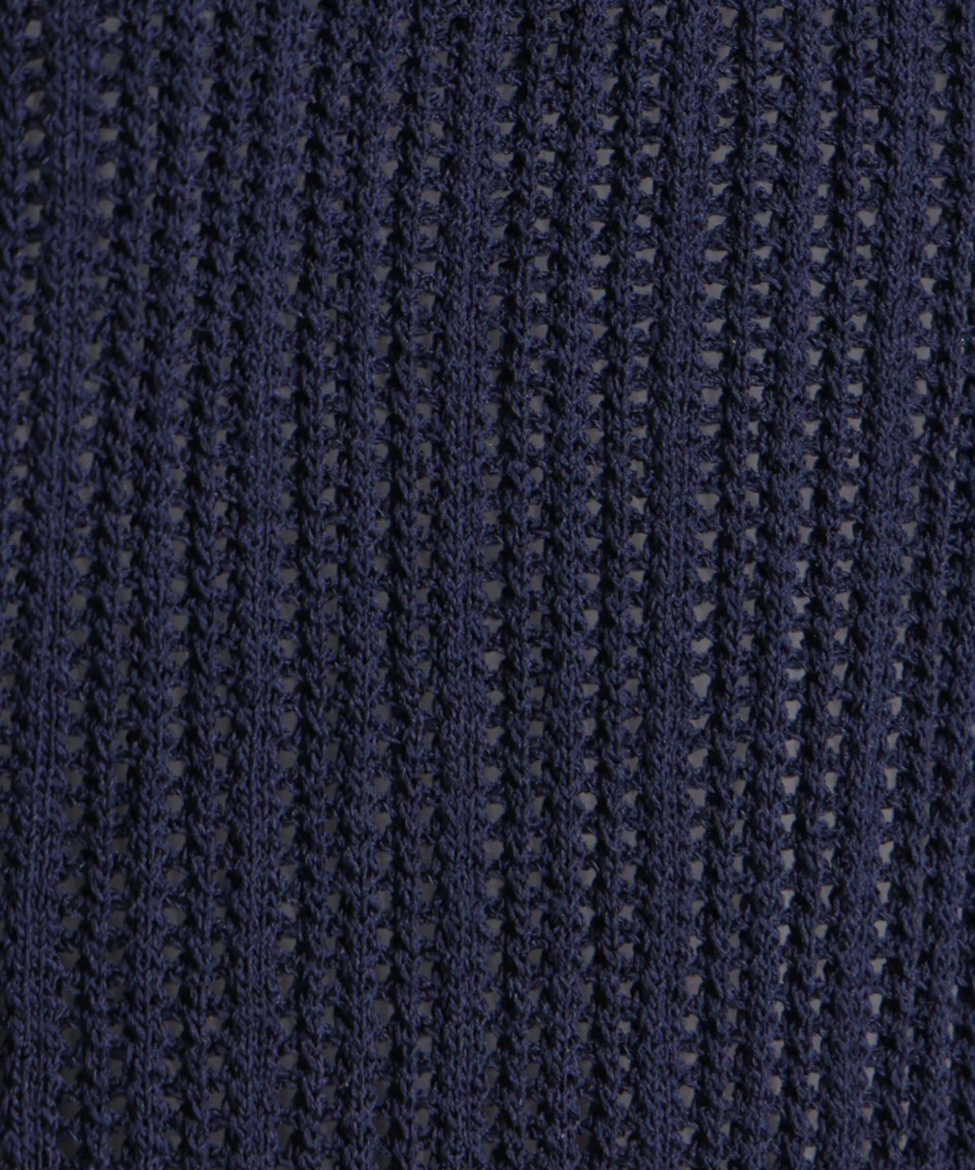 nano･universe「フレームラインアイレットポロニット」|ニット・セーター|