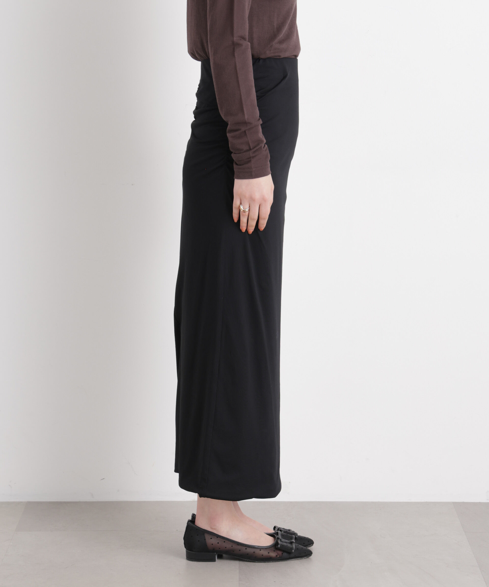 nano･universe「サイドギャザーカットタイトスカート」|スカート|