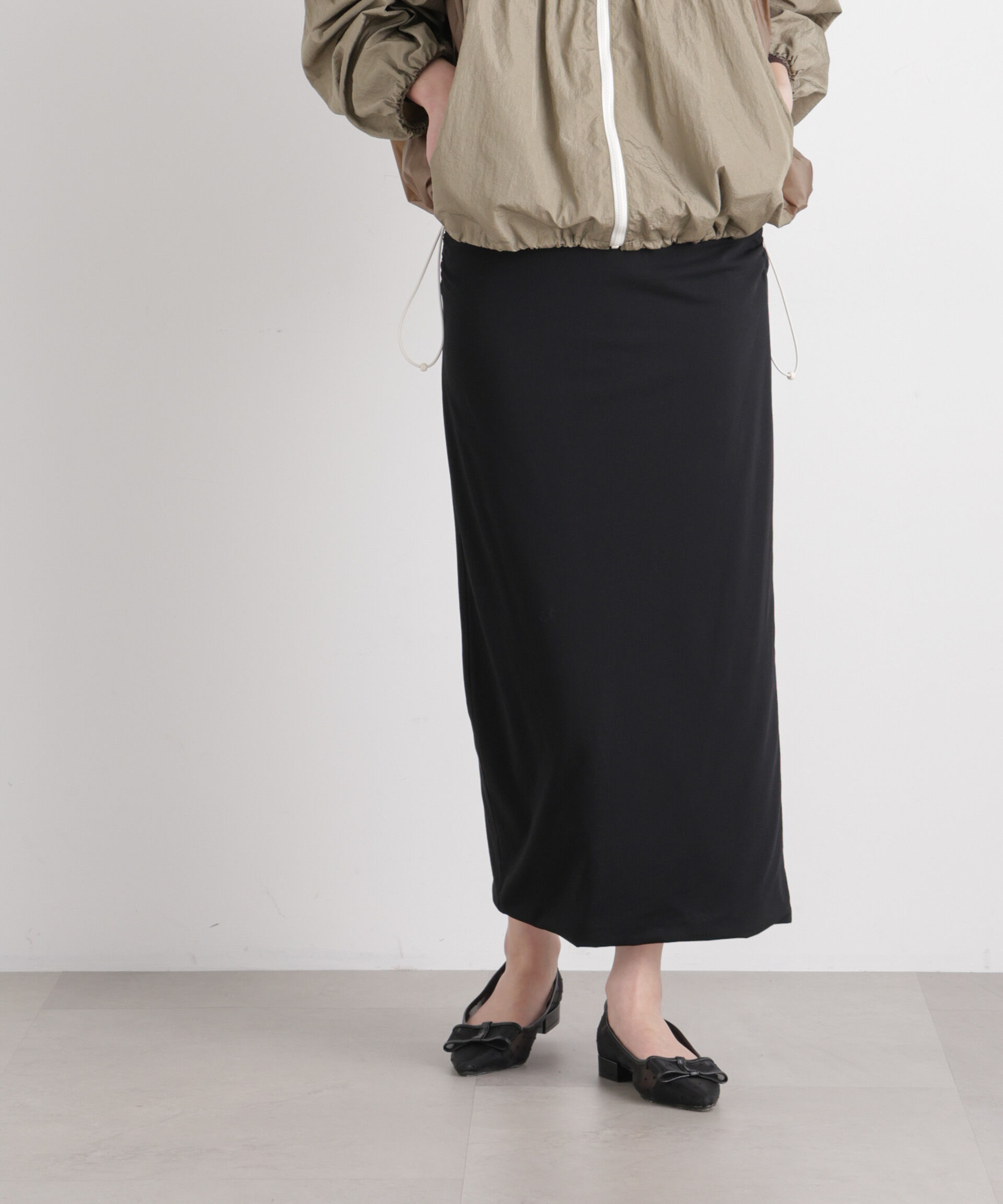 nano･universe「サイドギャザーカットタイトスカート」|スカート|