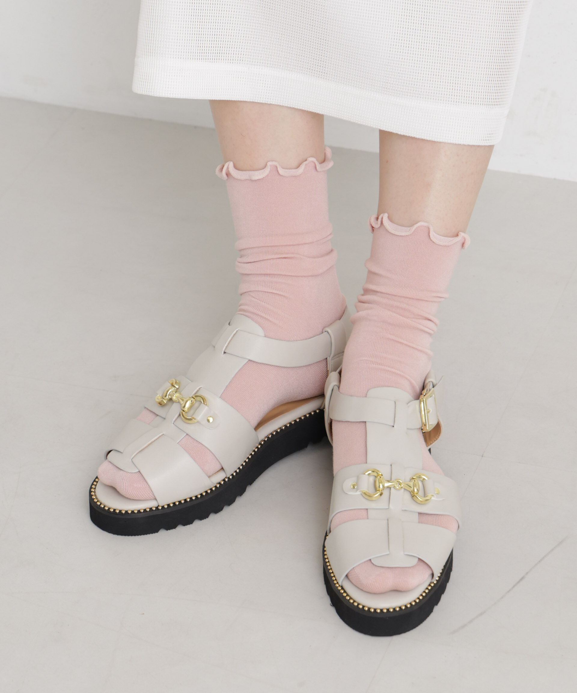 nano･universe「メローソックス」|ソックス|L.ピンク1