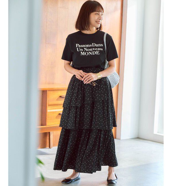 組曲「【入江未悠さんコラボ】ギャザーライトデシンティアード スカート」|スカート|