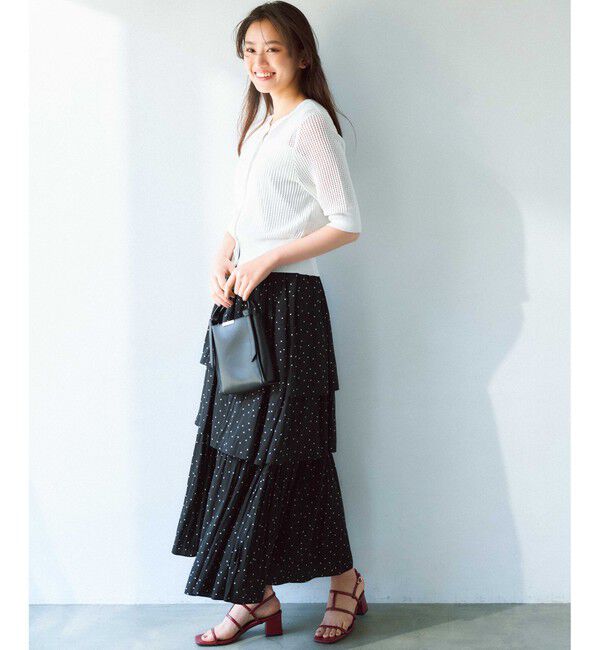 組曲「【入江未悠さんコラボ】ギャザーライトデシンティアード スカート」|スカート|