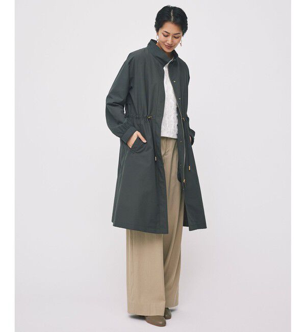 自由区「【撥水加工・洗える】コットンナイロンタッサーライナー付きスタンドカラー コート」|その他|