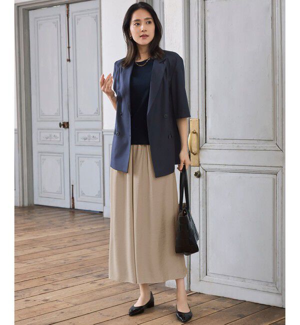 自由区「【セットアップ対応】エアリーツイルキュロット パンツ」|キュロット|