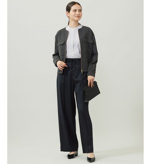 自由区「ライトブッチャーノーカラー ブルゾン」|ブルゾン・スタジャン|