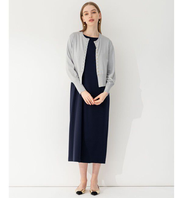 23区「【APPLAUDIR】クリスタルフラワーコンビ ドレス」|ドレス|