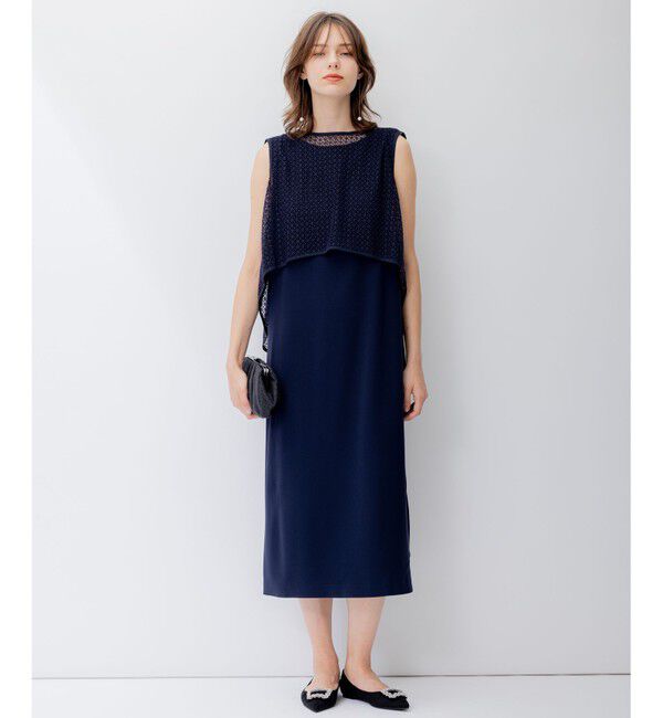 23区「【APPLAUDIR】クリスタルフラワーコンビ ドレス」|ドレス|