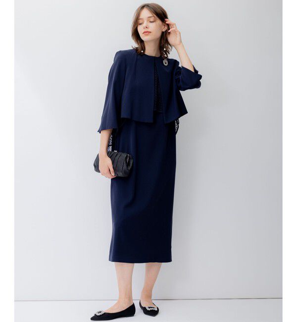 23区「【APPLAUDIR】クリスタルフラワーコンビ ドレス」|ドレス|