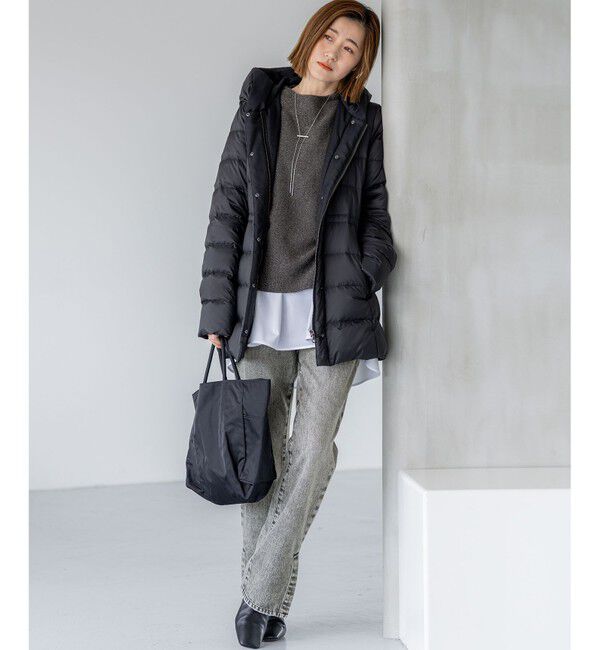 23区「【VERY掲載/新色追加】シレータフタ ミドル丈 ダウンコート」|ダウン|
